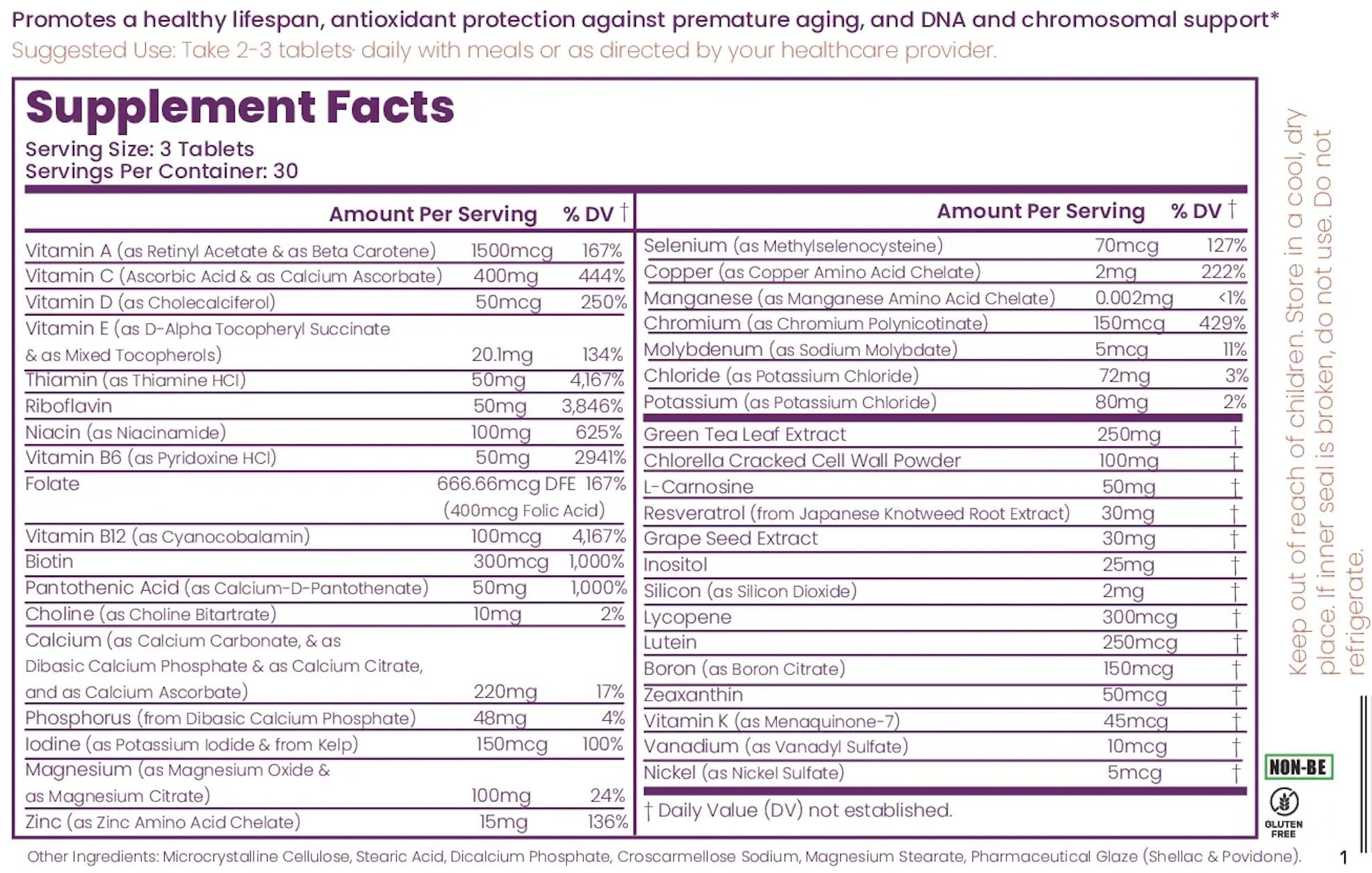 Eternity Medicine Rx Telovite™ Multivitamin – Comprehensive Daily Multivitamin for Optimal Health – 90 Capsules Magnesium