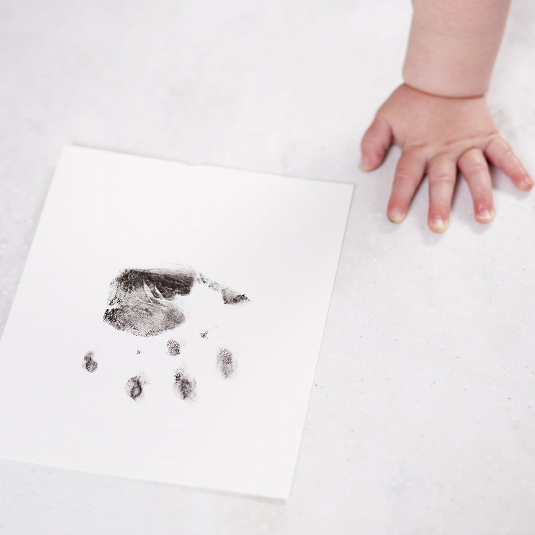 tiny ideas You Are Our Greatest Adventure Collage Keepsake Photo Frame, Baby Keepsake Picture Frame, DIY Baby's Handprint and Footprint Kit, Gender Neutral Nursery Wall Decor, White