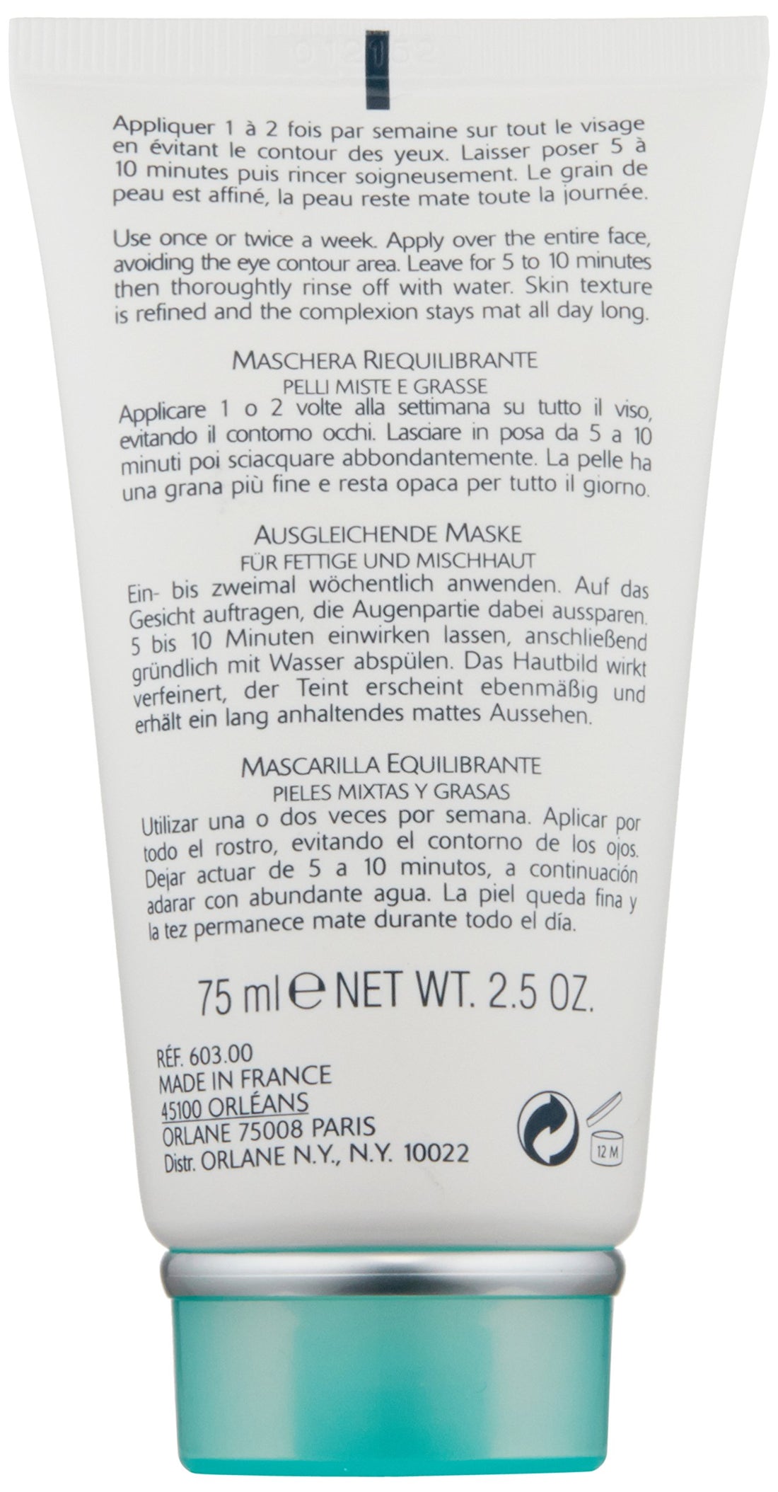 ORLANE PARIS Puret Balancing Mask, 2.5 oz.