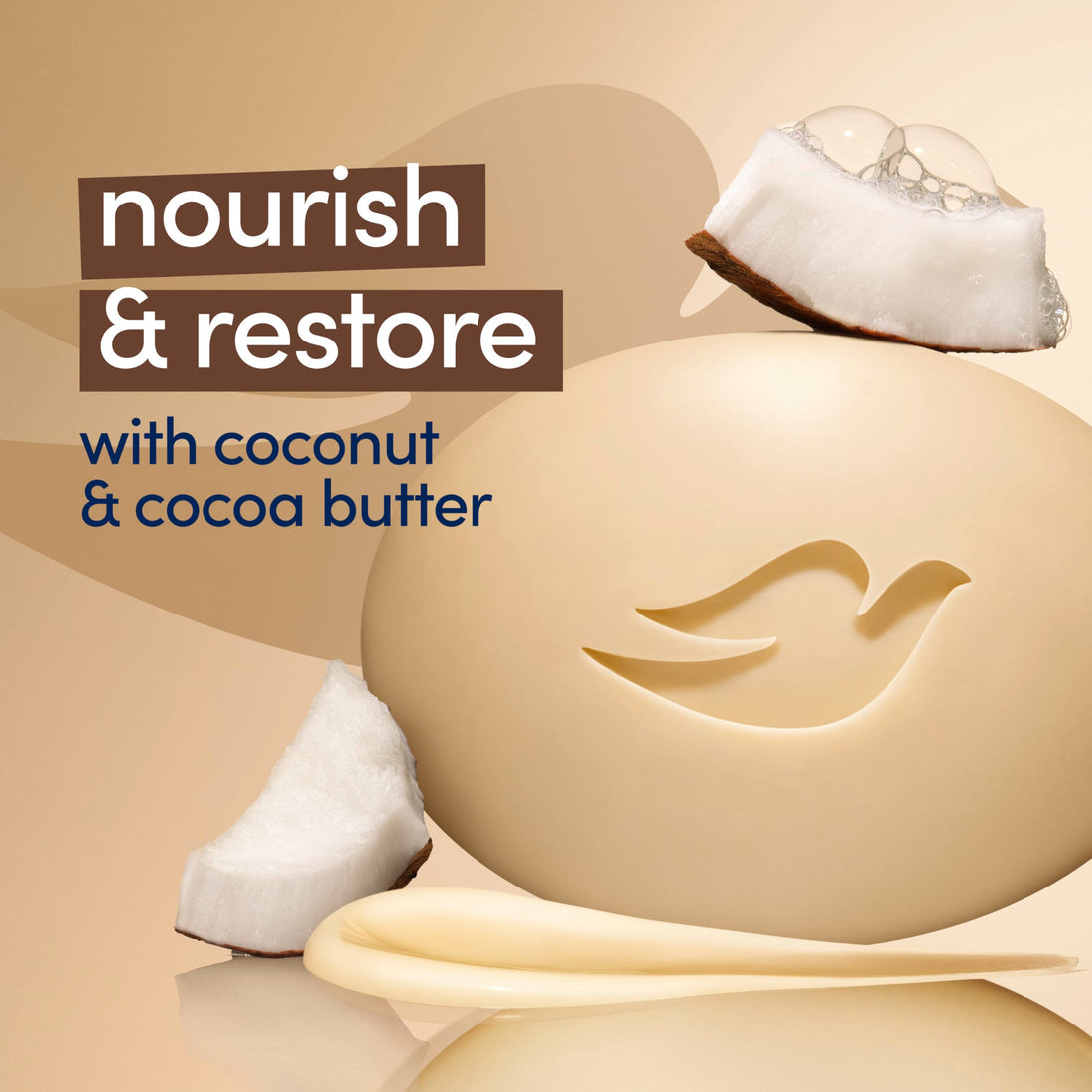 Dove Beauty Bar For Softer Skin Coconut Milk More Moisturizing Than Bar Soap 3.75 oz 6 Bars (Packaging may vary)