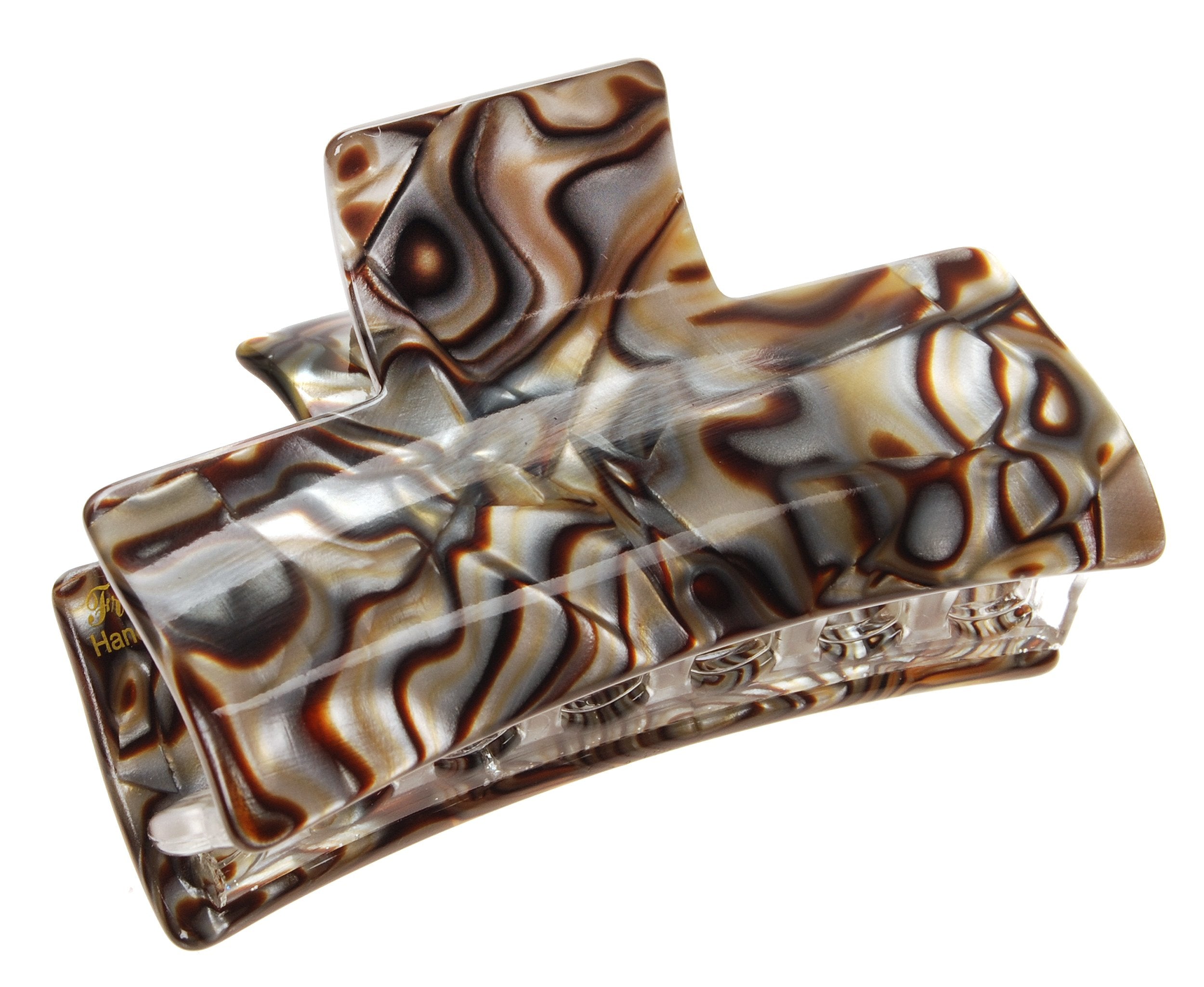 Onyx : France Luxe Large Solid Rectangle Jaw - Onyx