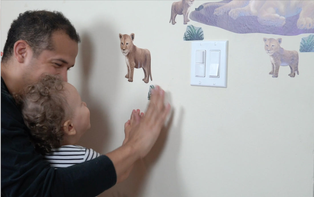 Small Jungle Animal Wall Decals (23) Lion, Elephant, Giraffe, Jaguar, Monkey Peel & Stick Wild Jungle Safari Theme Ideas Kids Room Decor Wall Stickers Birthday Decoration