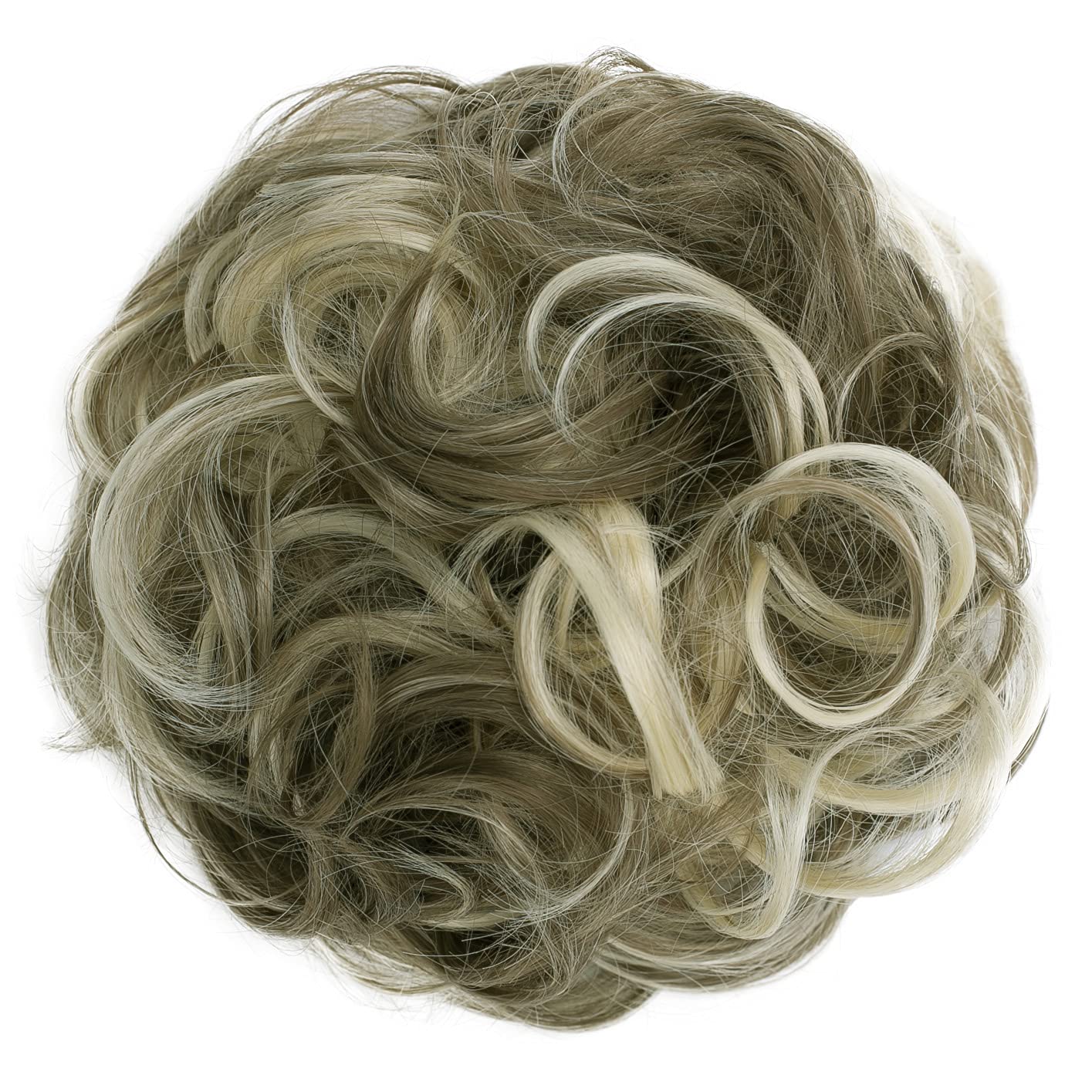 Brown Blonde Mix # 18Th613A G22E: Prettyshop Hairpiece Hair Rubber Scrunchie Scrunchy Updos Voluminous Curly Messy Bun Brown Blonde Mix # 18Th613A G22E