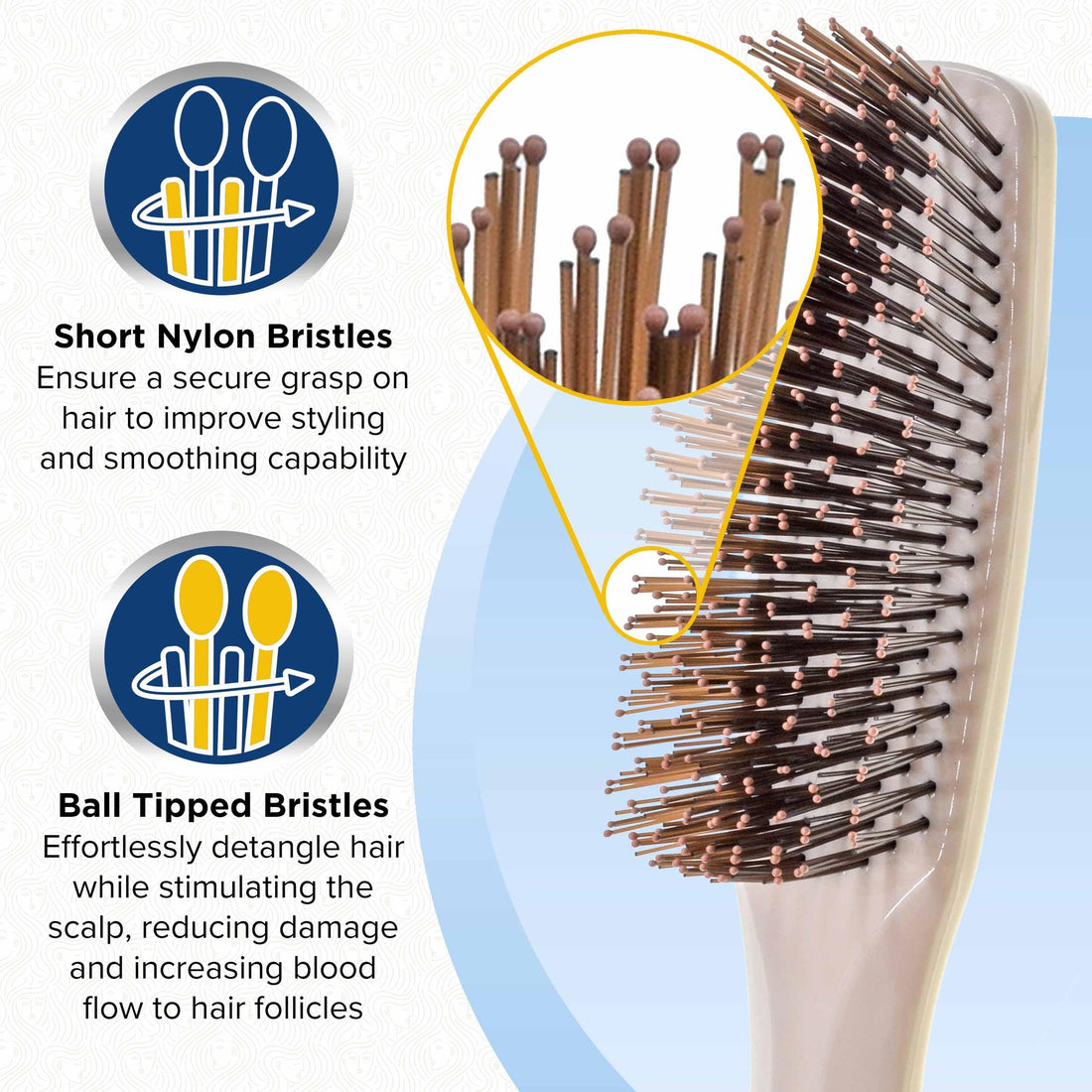 Giorgio Gentle Collection Hair Brush Ivory
