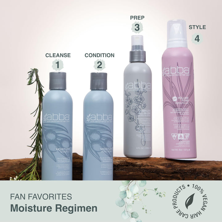 ABBA Moisture Shampoo, Olive & Peppermint Oil,8 Fl Oz (Pack of 1)