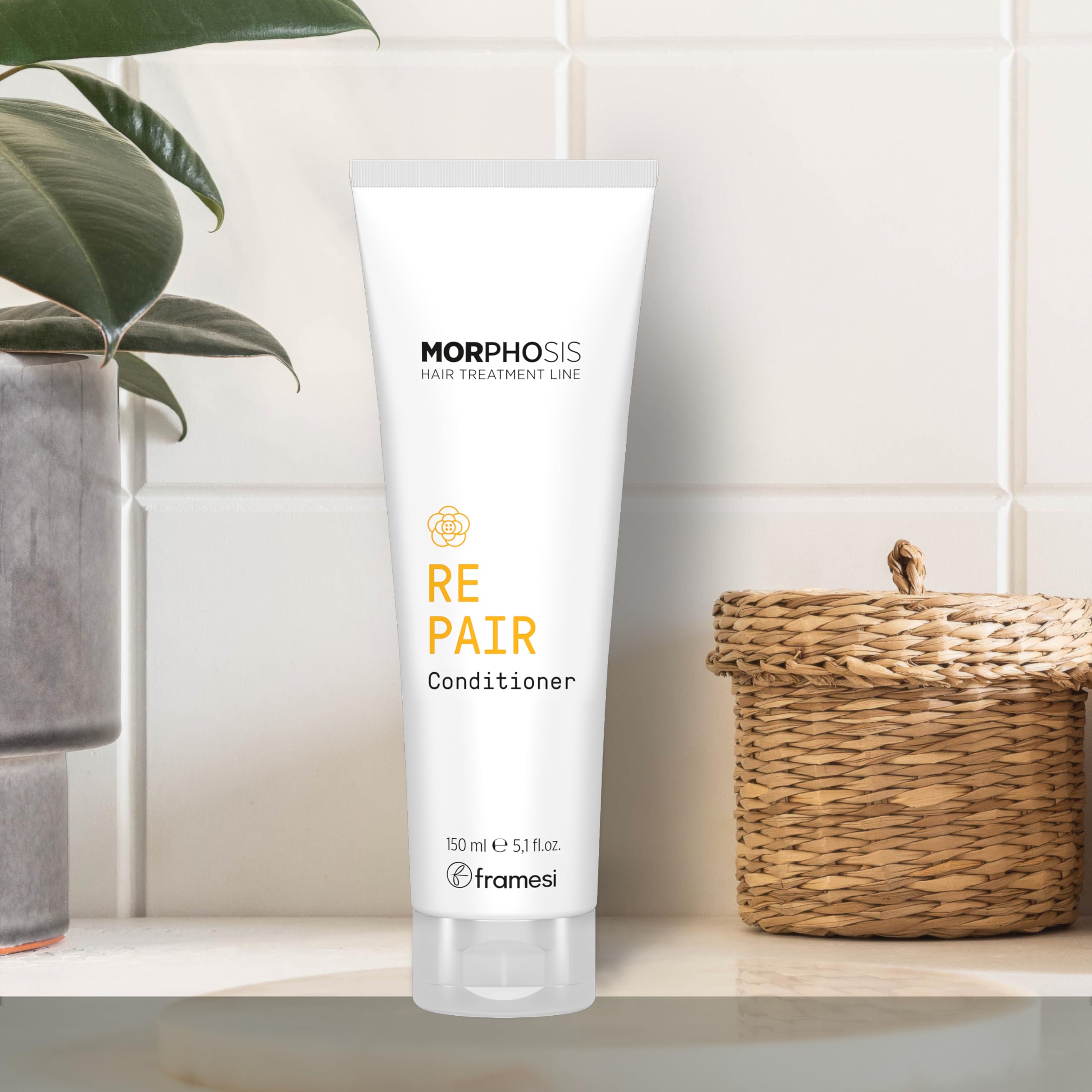 Framesi Morphosis Repair Conditioner 8.4 fl oz, Moisturizes and Strengthens Hair, Natural Ingredients, Color Safe