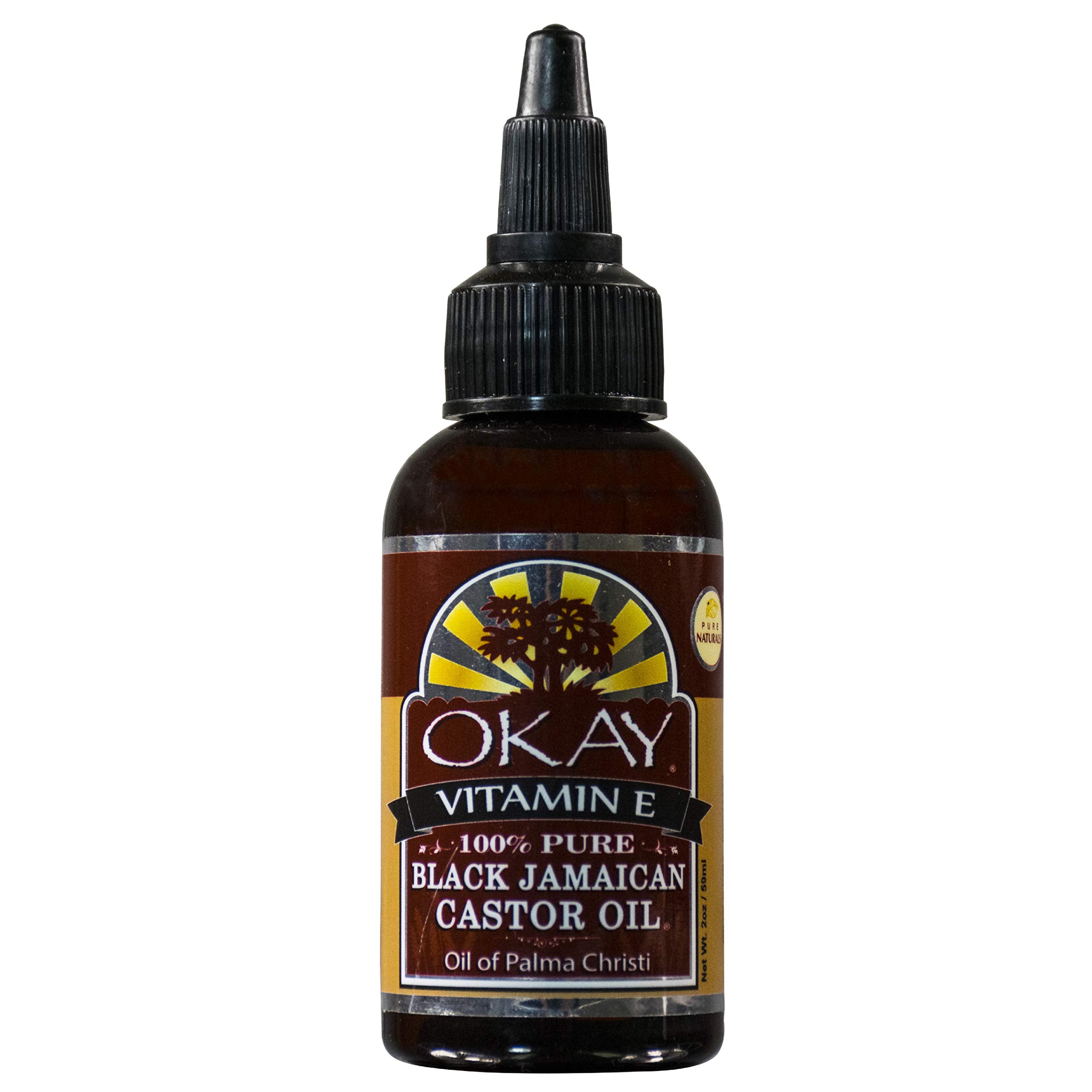 Okay Black Jamaican Castor Oil with Vitamin E and Panthenol, 2 Ounce