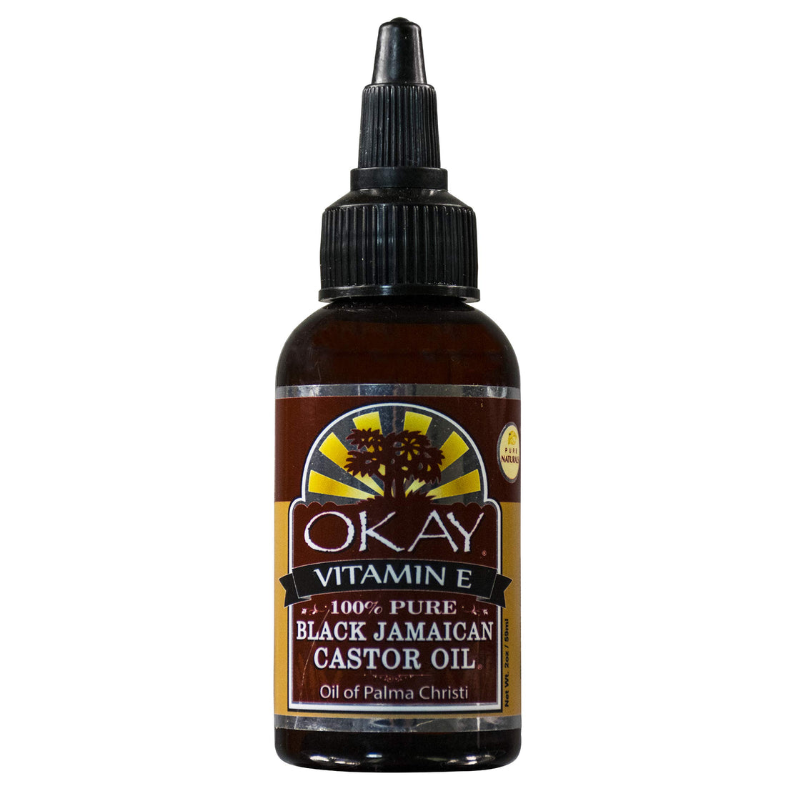 Okay Black Jamaican Castor Oil with Vitamin E and Panthenol, 2 Ounce