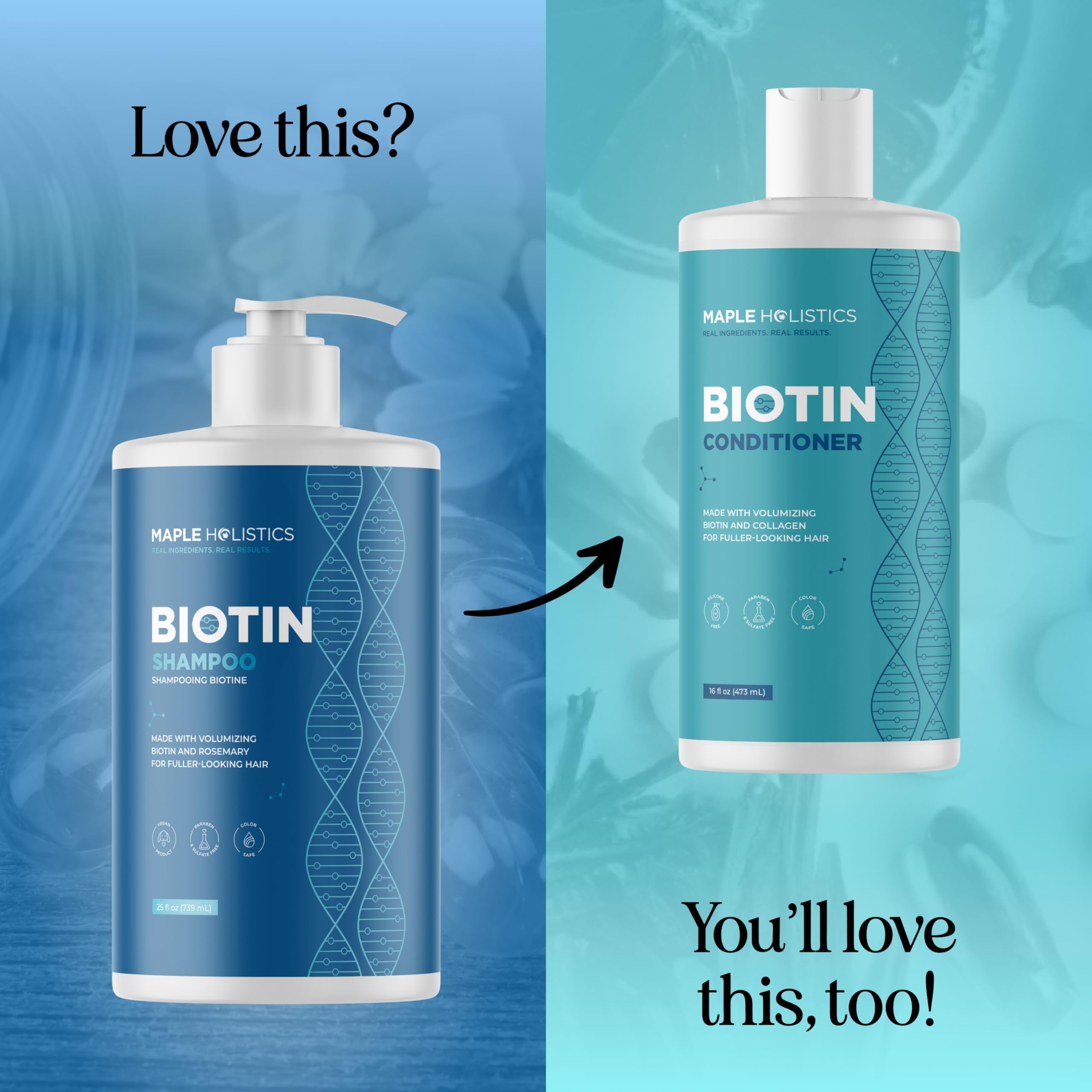 Rosemary and Biotin Shampoo for Thinning Hair - Vegan Volumizing Shampoo for Fine Hair with B Vitamins Argan Oil & Tea Tree Essential Oil - Paraben Silicone and Sulfate Free Vegan Formula (25 Fl Oz)