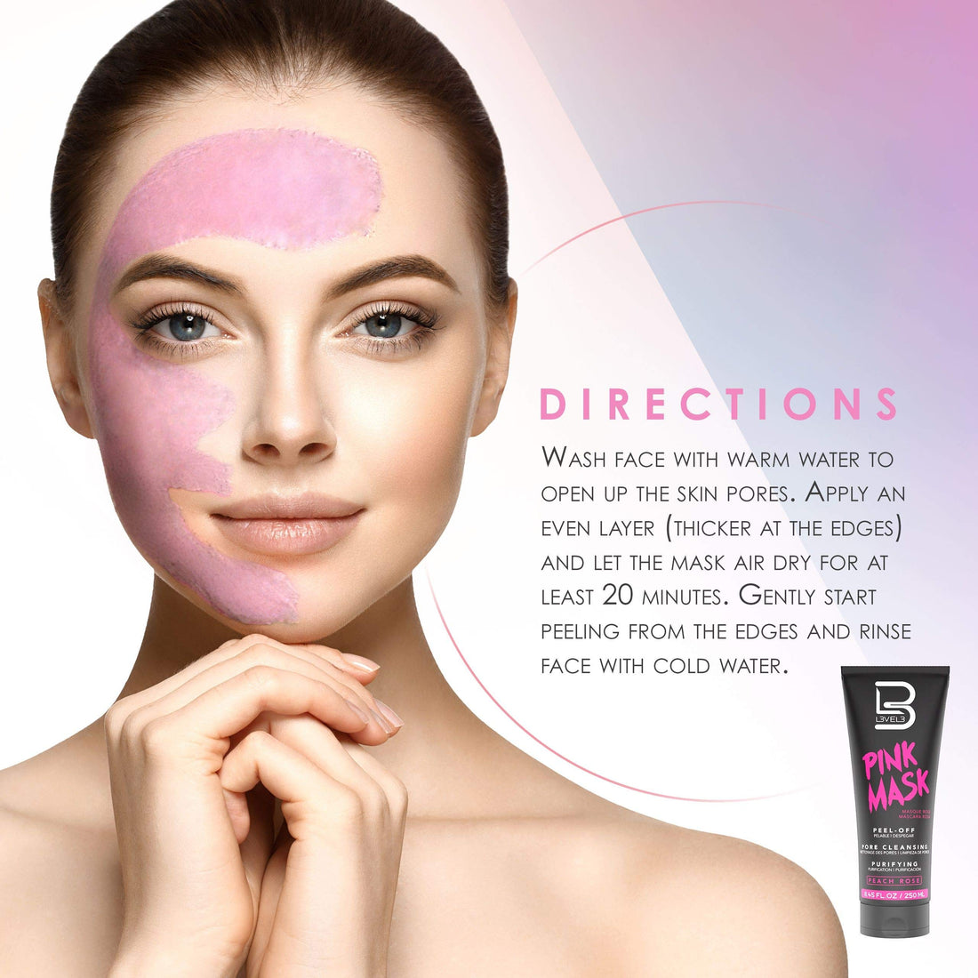 Level 3 Peel Off Mask - Deep Cleansing Black Head Removal - Removes Impurities and Dead Skin Cells L3 - For Acne and Pimples - Level Three Mask Peel Off for Women
