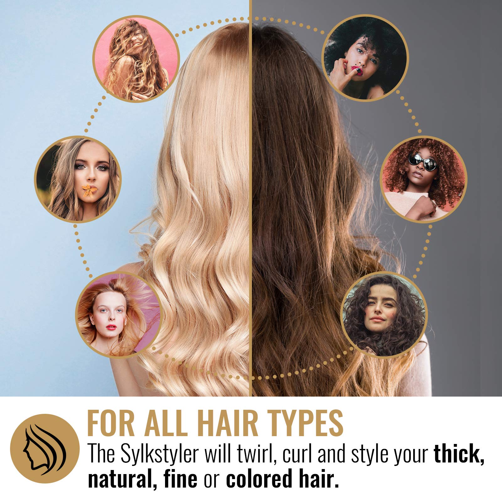 HAI SYLKSTYLER Ceramic Silk Curling Iron, Dual Voltage, 1 inch