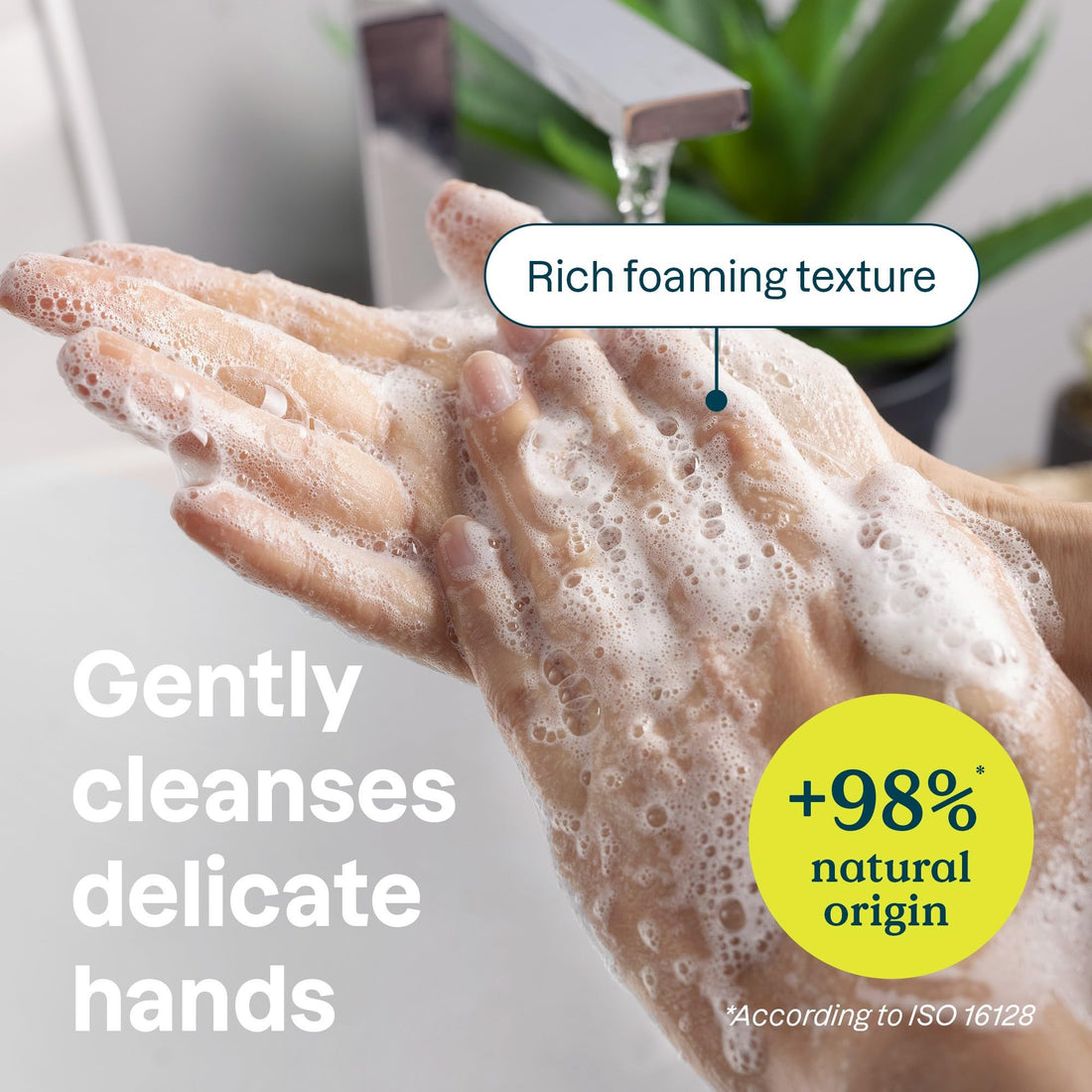 ATTITUDE Hand Soap For Dry Itchy Sensitive Skin (Dermatologist tested/Hypoallergenic EWG Verified/Vegan/Cruelty free/Fragrance Free), Unscented, 16 Fl Oz