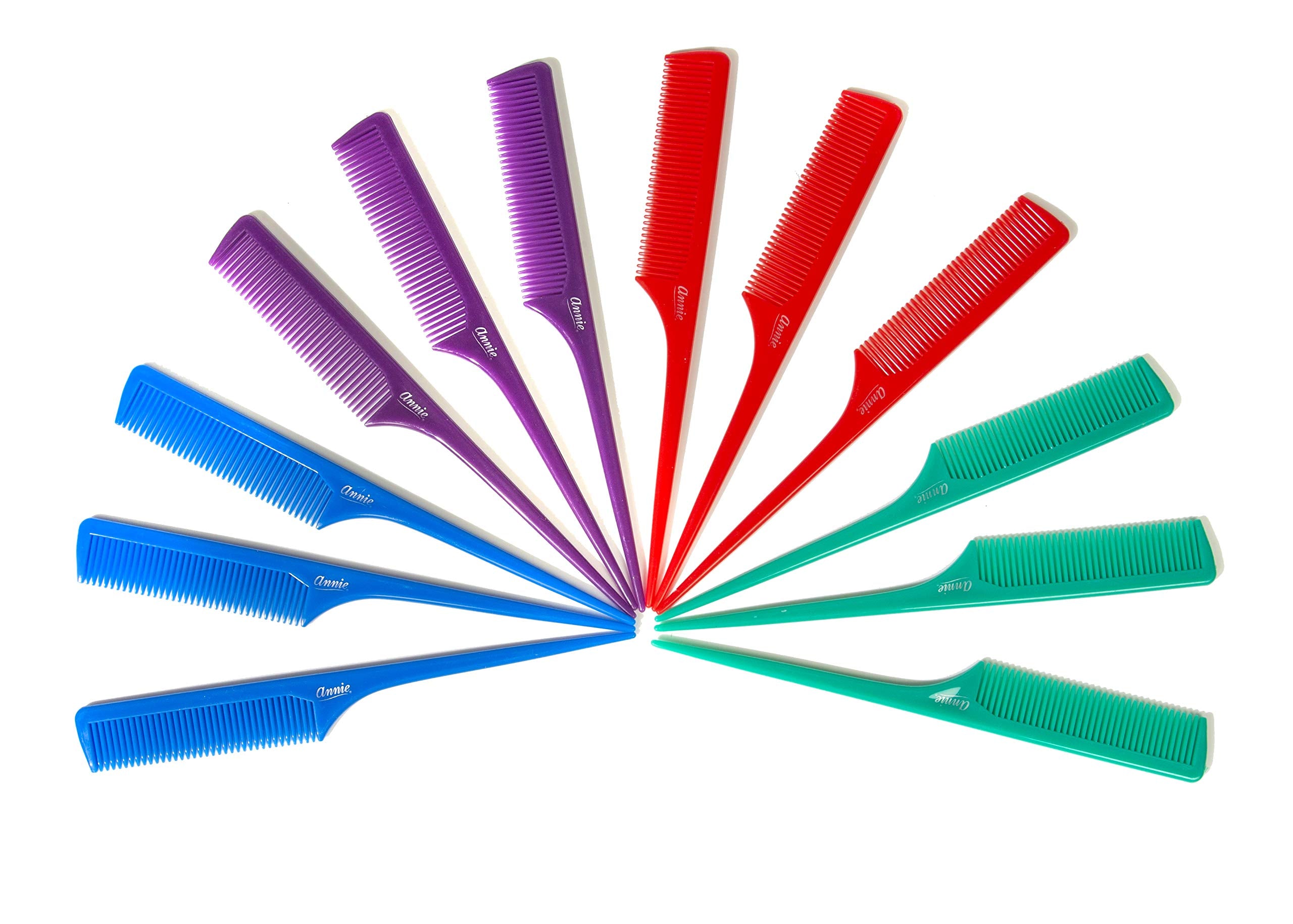Annie Rat Tail Comb Set, 12 Count