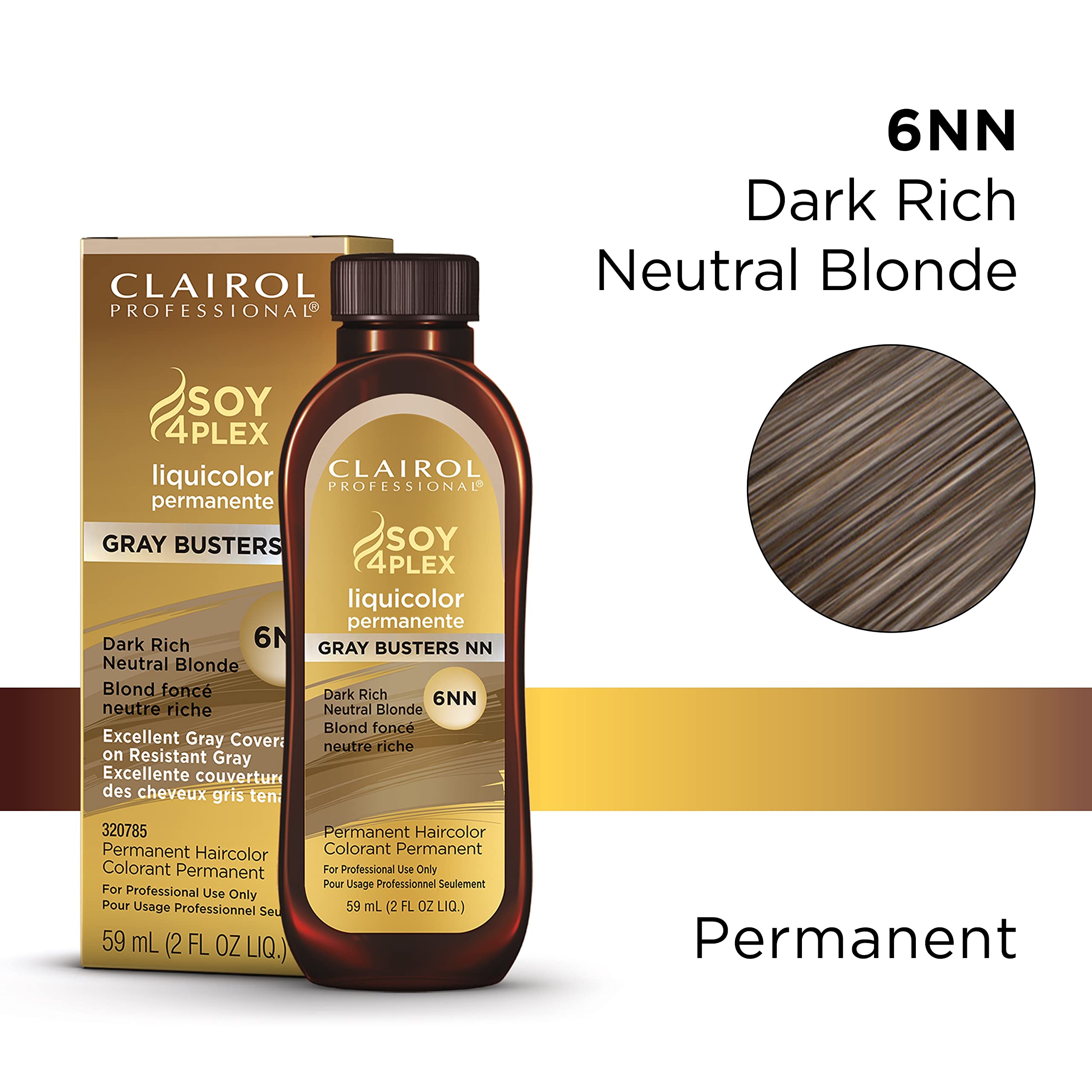 Clairol Professional Permanent Liquicolor for Hair, 6nn Dark Neutral Blonde, 2 Fl Oz