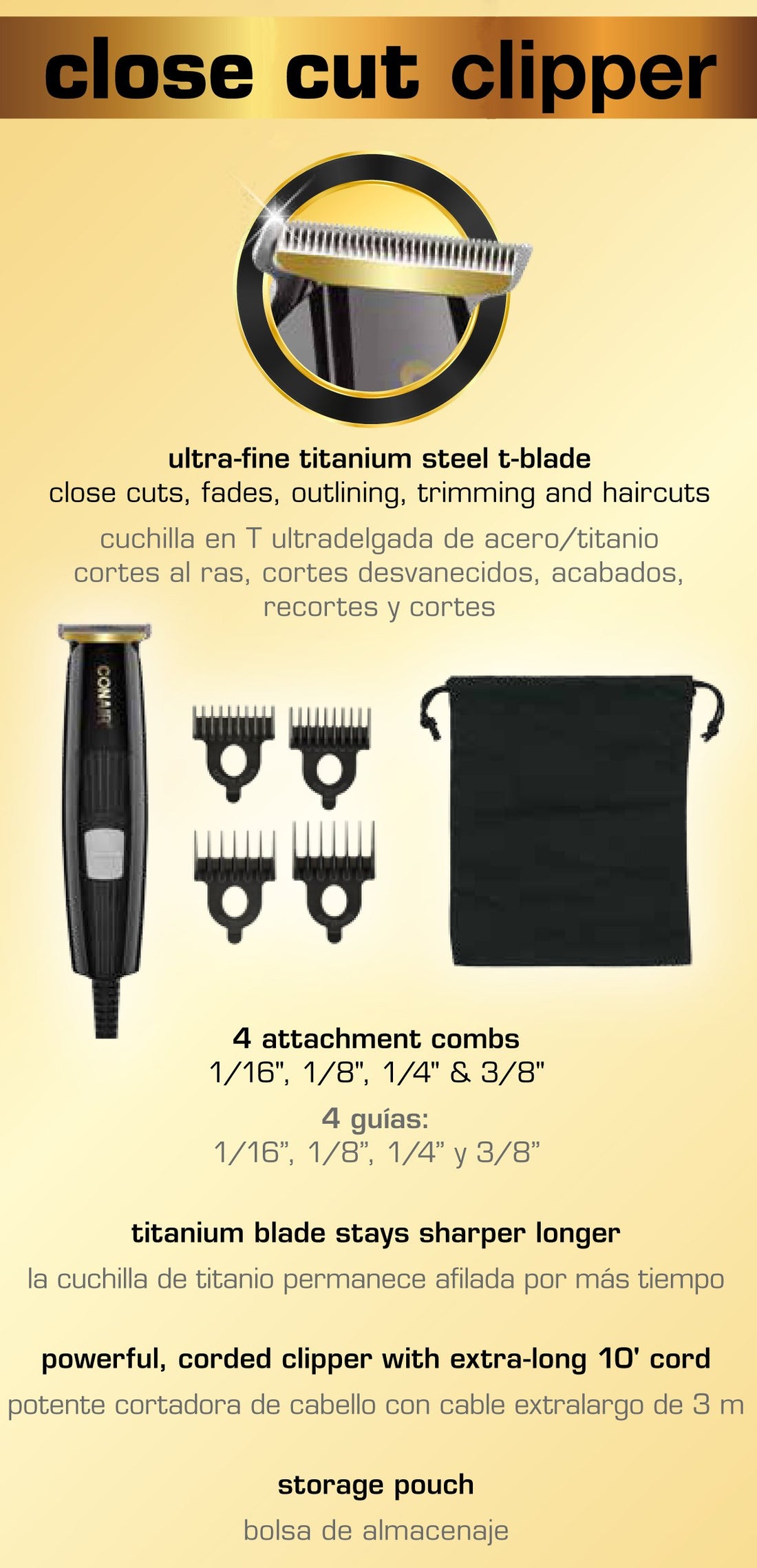 CONAIR HC25 Close-Cut Ethnic Hair Clipper