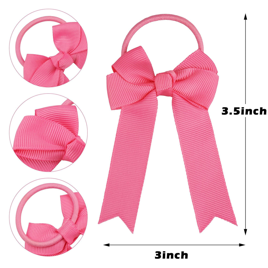 Yxiang Ponytail Bow Hair Ties with Bows, 40 Pack - Includes 20 Colors - Soft & Light Weight - Classic Bow Pattern - Perfect for Girls, School Kids, and Toddlers - Wide Application