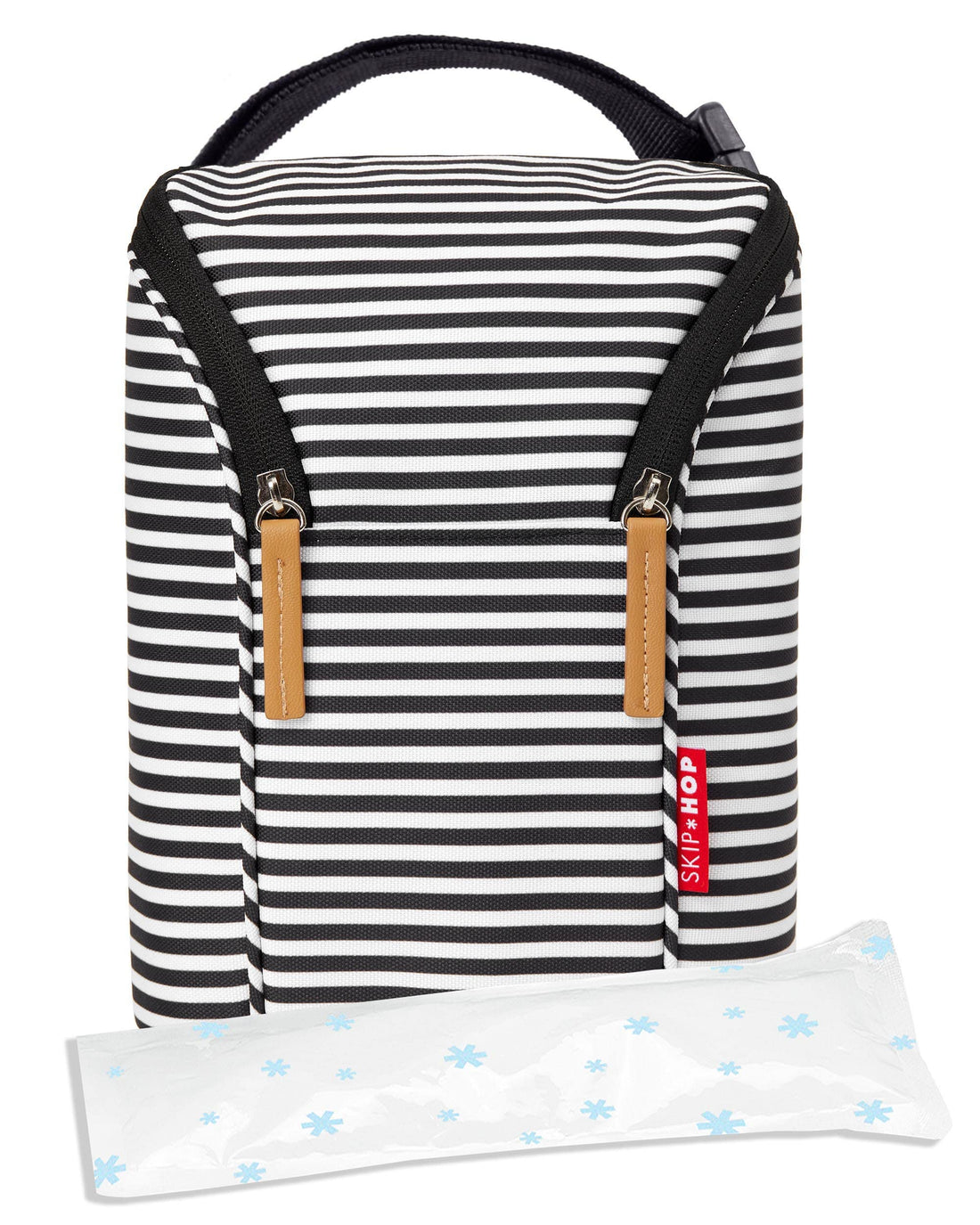 Skip Hop Baby Bottle Bag, Grab & Go, Black/White Stripe