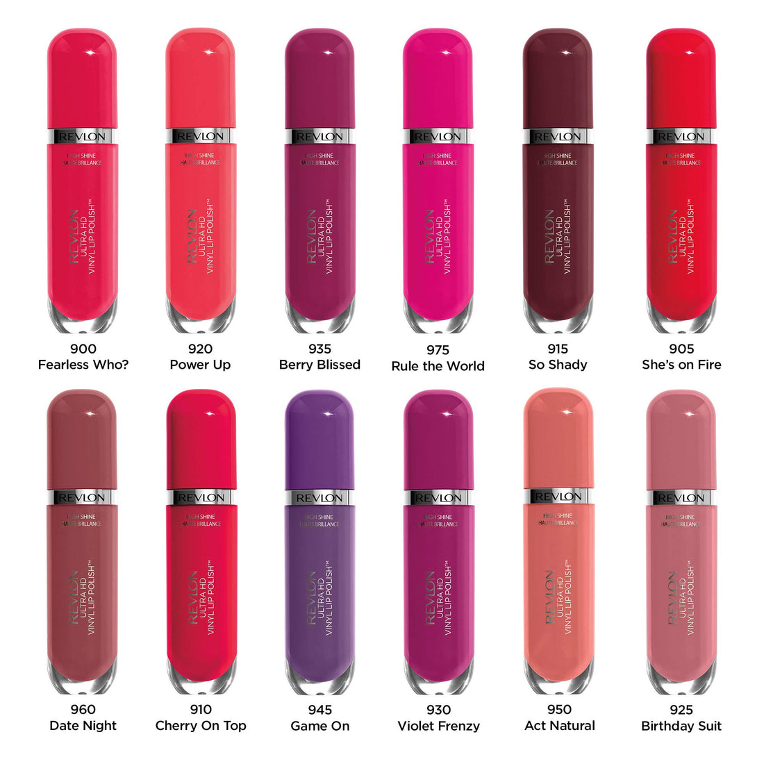 Revlon Ultra HD Vinyl Lip Polish, Liquid Lipstick, Rule The World, Hot Pink Gloss , 0.2 Fluid Ounce