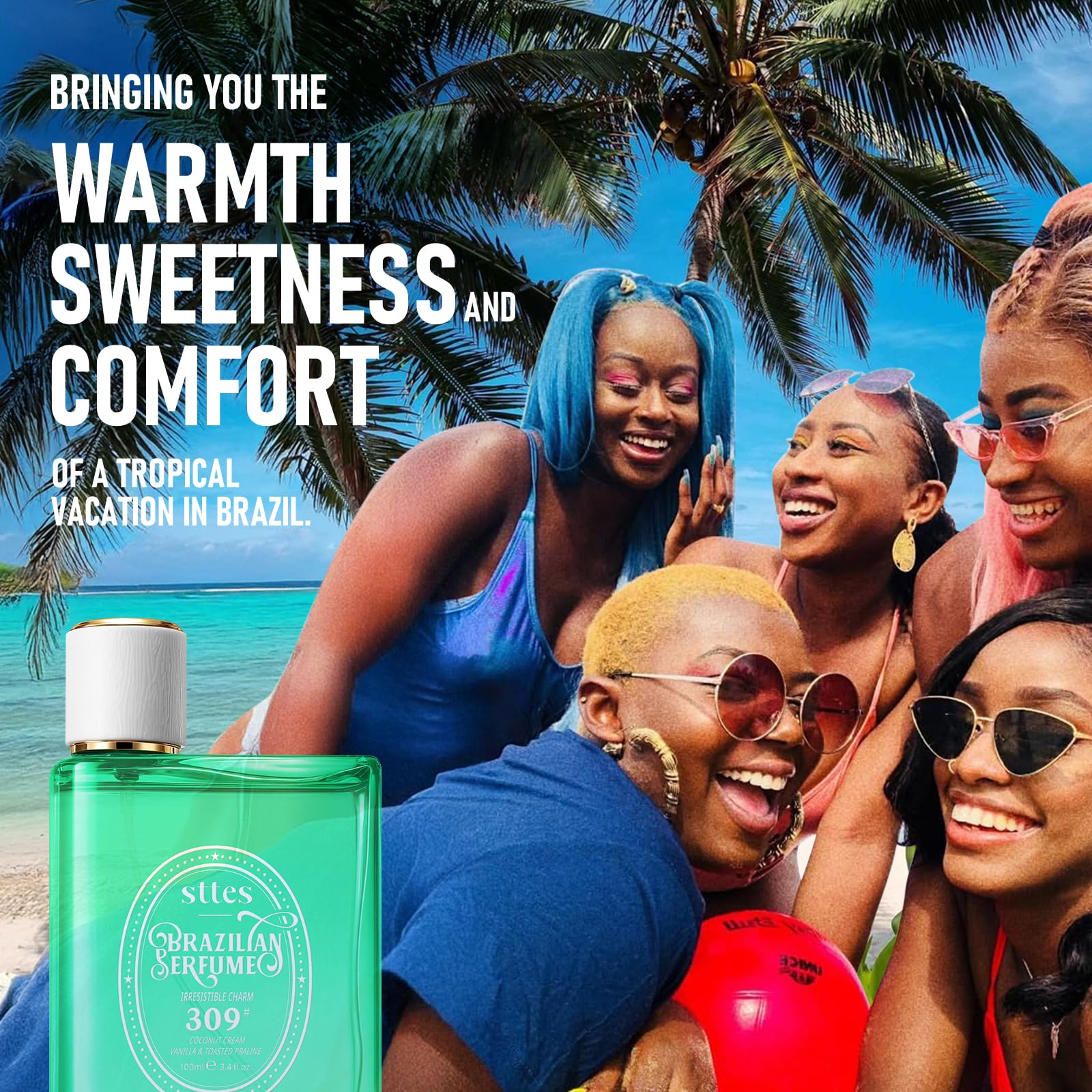 Sttes Perfume 309# (Irresistible Charm) – Eau de Parfum 100ml (3.4 fl oz) – Coconut Cream, Vanilla, Toasted Praline