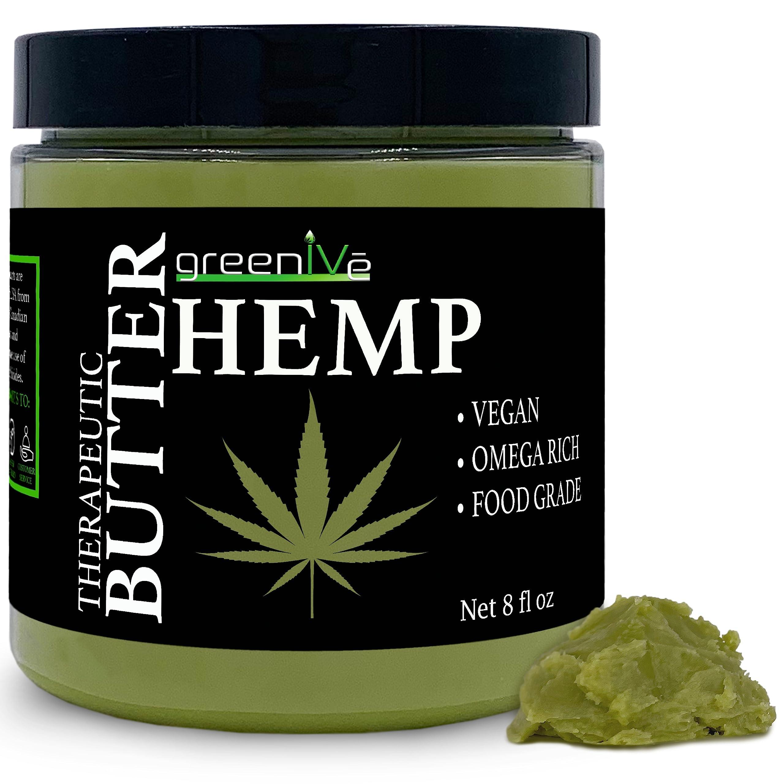 GreenIVe - Hemp Body Butter - All Natural - Hemp Body Butter - Exclusively on Amazon (8oz)