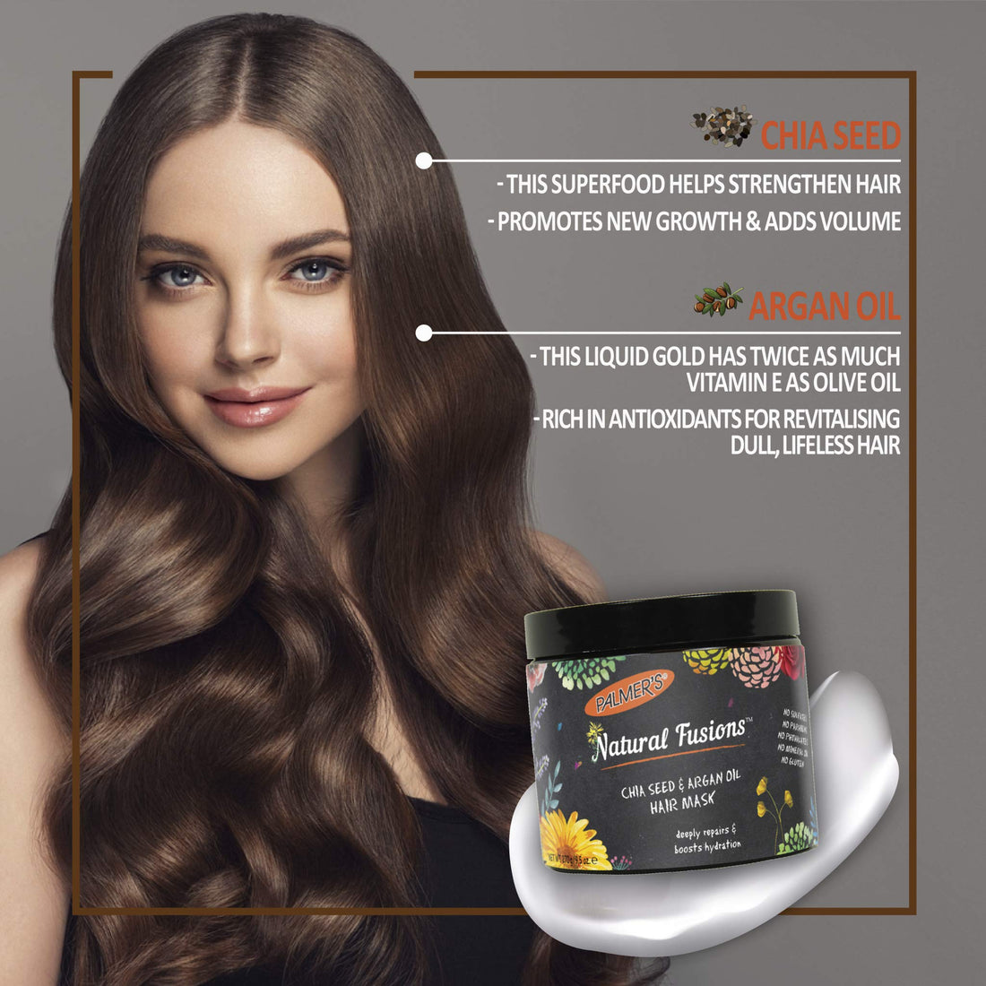 Palmer's Natural Fusions Chia Argan Hair Mask, 270 g