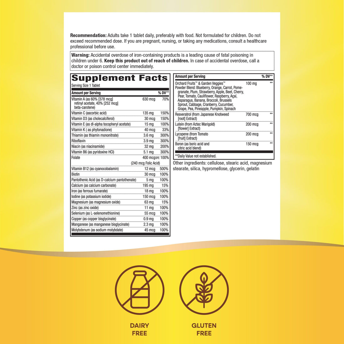 Nature’s Way Alive! Daily Energy Multivitamin 22 Vitamins and Minerals 60 Tablets