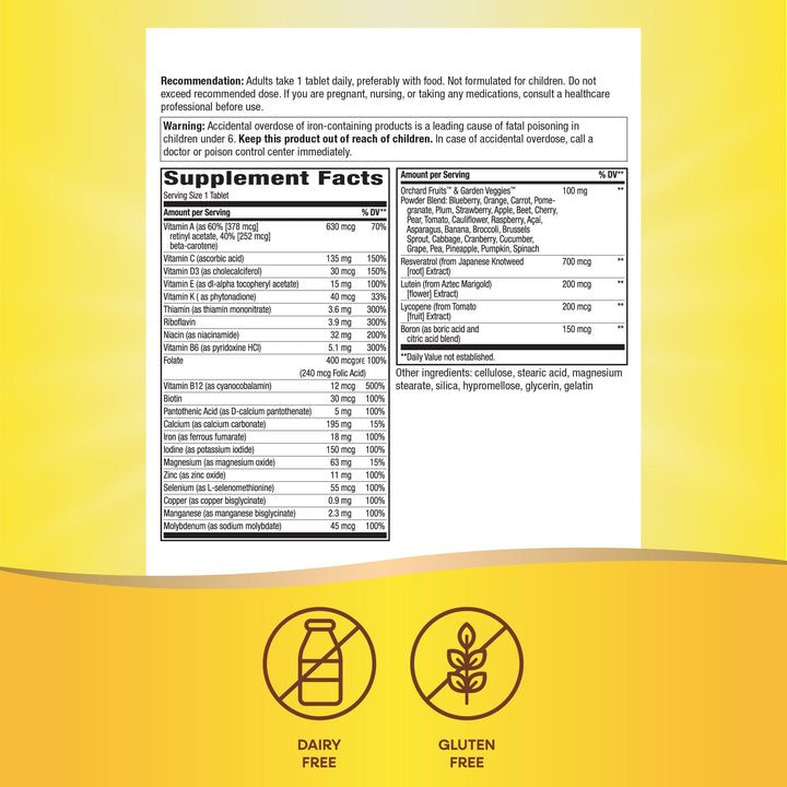 Nature’s Way Alive! Daily Energy Multivitamin 22 Vitamins and Minerals 60 Tablets