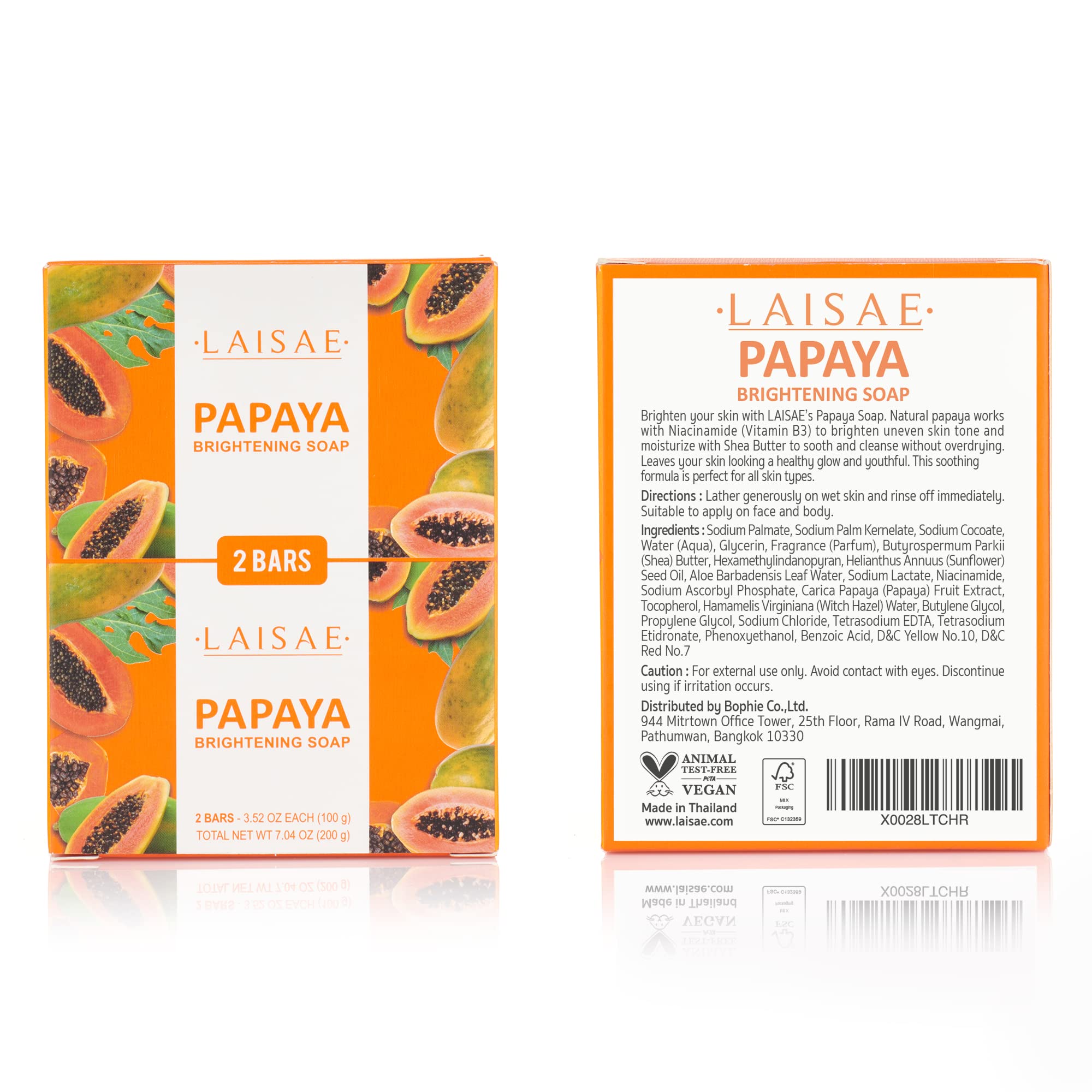 Papaya Whitening Soap - For Natural Skin Lightener - Help Exfoliates & Cleanses Body-Facial - Eliminates Acne Scars, Age Spots, Discoloration & Fine Lines - Suitable For All Skin Types