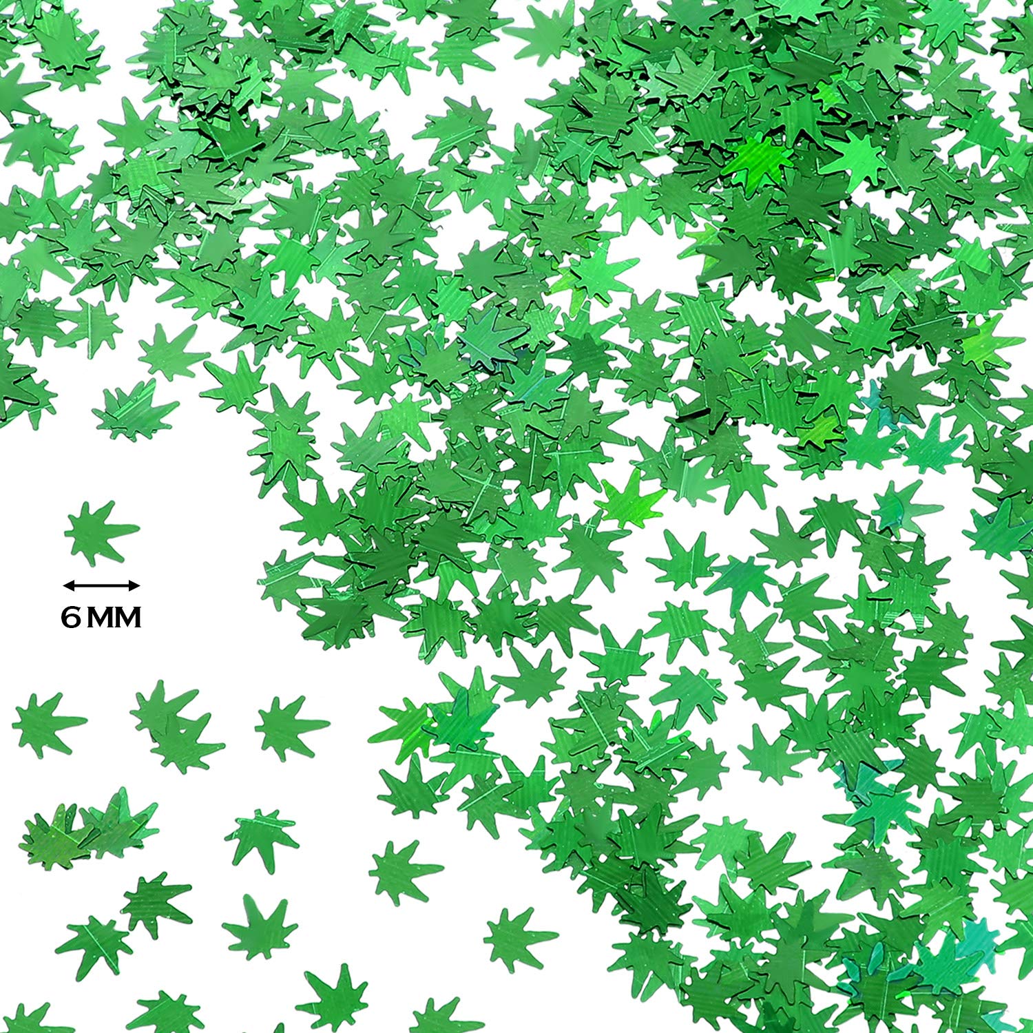 20 Grams Weed Leaf Glitter Festival Pot Leaves Nail Body Art Decoration for DIY Festival Makeup Accessories (Green)