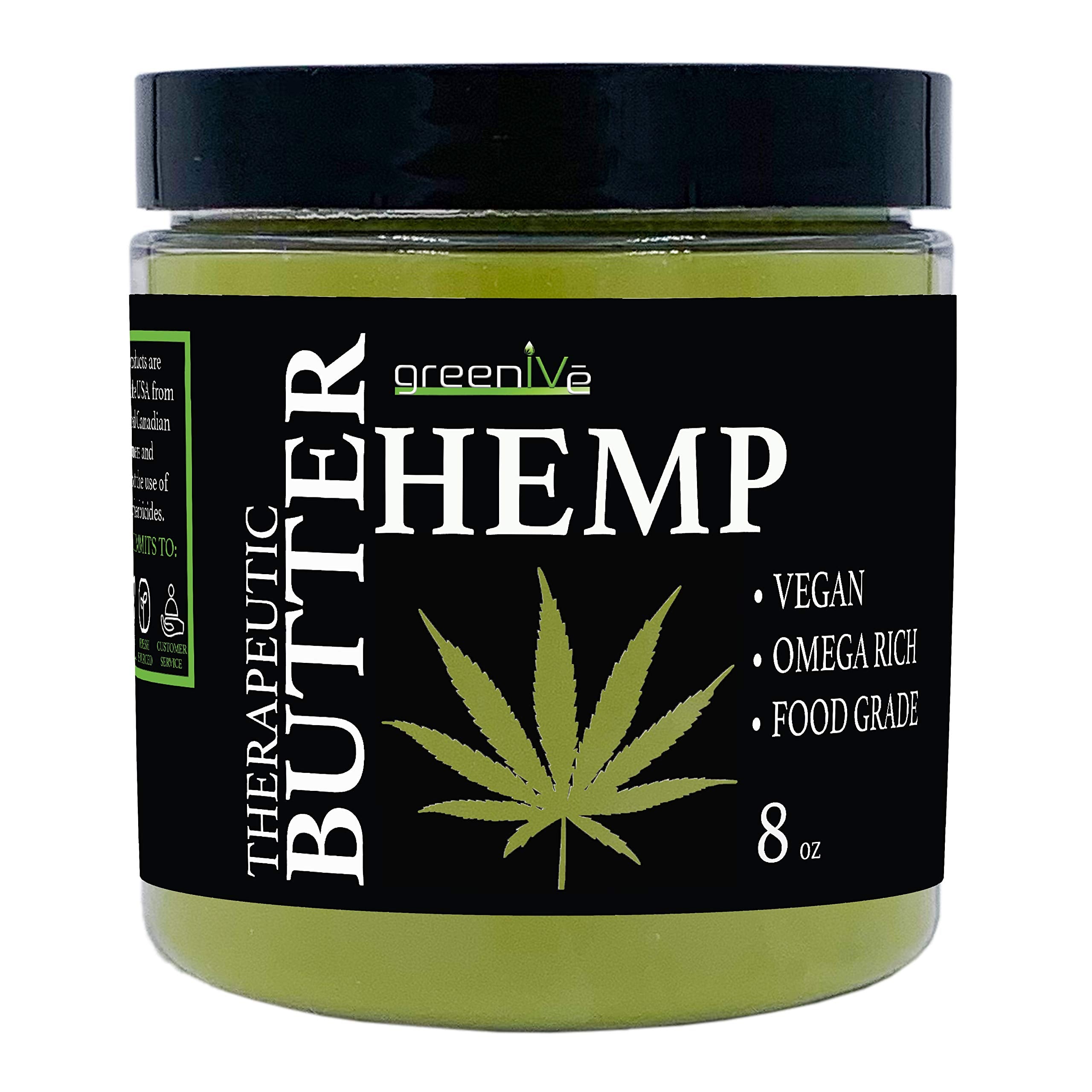 GreenIVe - Hemp Body Butter - All Natural - Hemp Body Butter - Exclusively on Amazon (8oz)