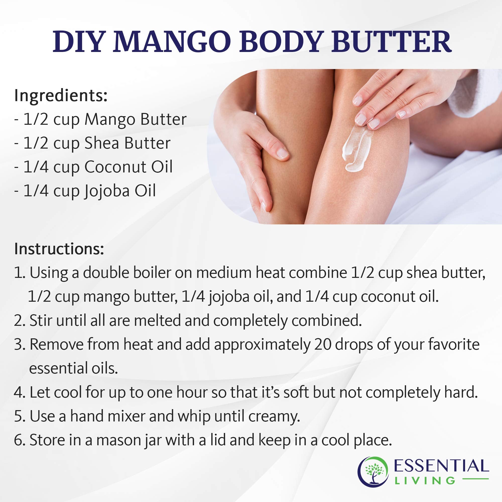 Essential Living: Unrefined Mango Butter - For Raw and Organic Lip Balms, Body Lotion, Body Butter, Body Scrub and Organic Soap Making - 16-oz. Jar - 100% Natural
