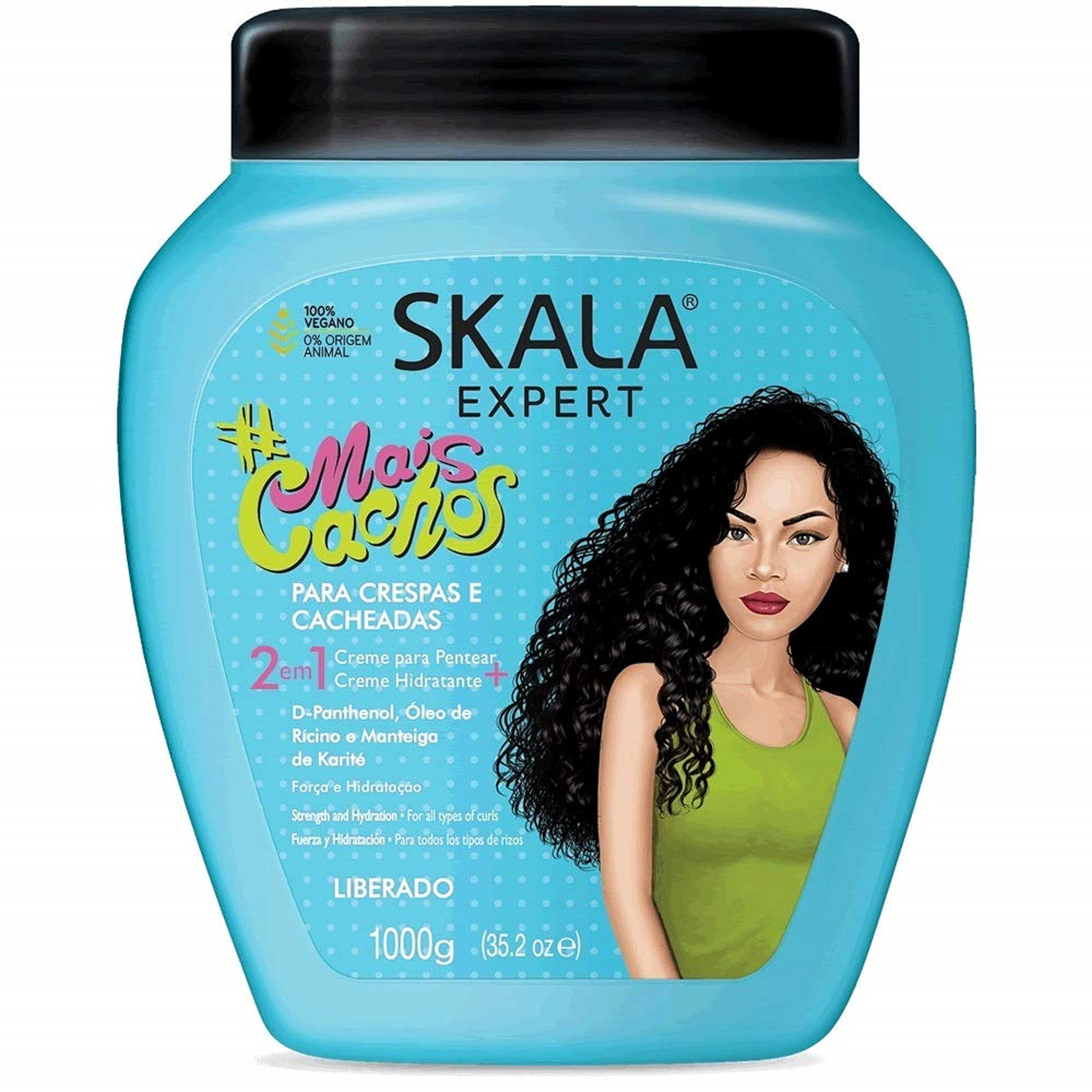 2 Pack SKALA Mais Cachos Hydrates Curls, Eliminates Frizz, For Curly Hair - 2 IN 1 Conditioning Treatment Cream and Cream To Comb 35.2oz New