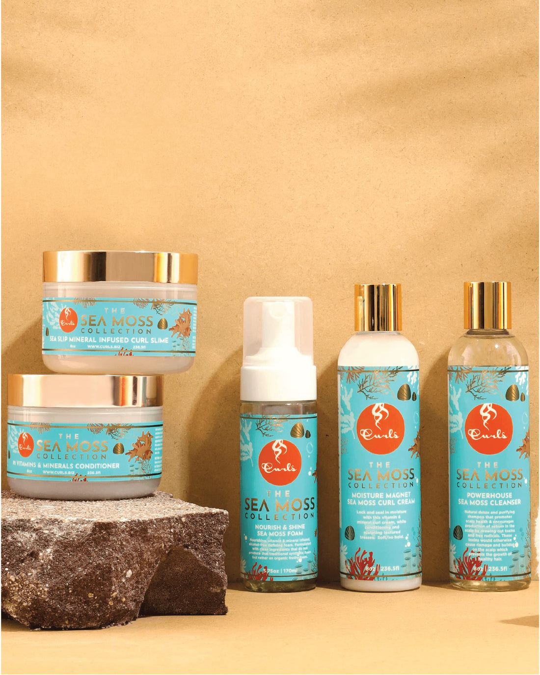 Curls Sea Moss Powerhouse Hair Cleanser - Natural Detox Shampoo - Promotes Scalp Health - Prevents Damage and Build-up - For All Types 8oz