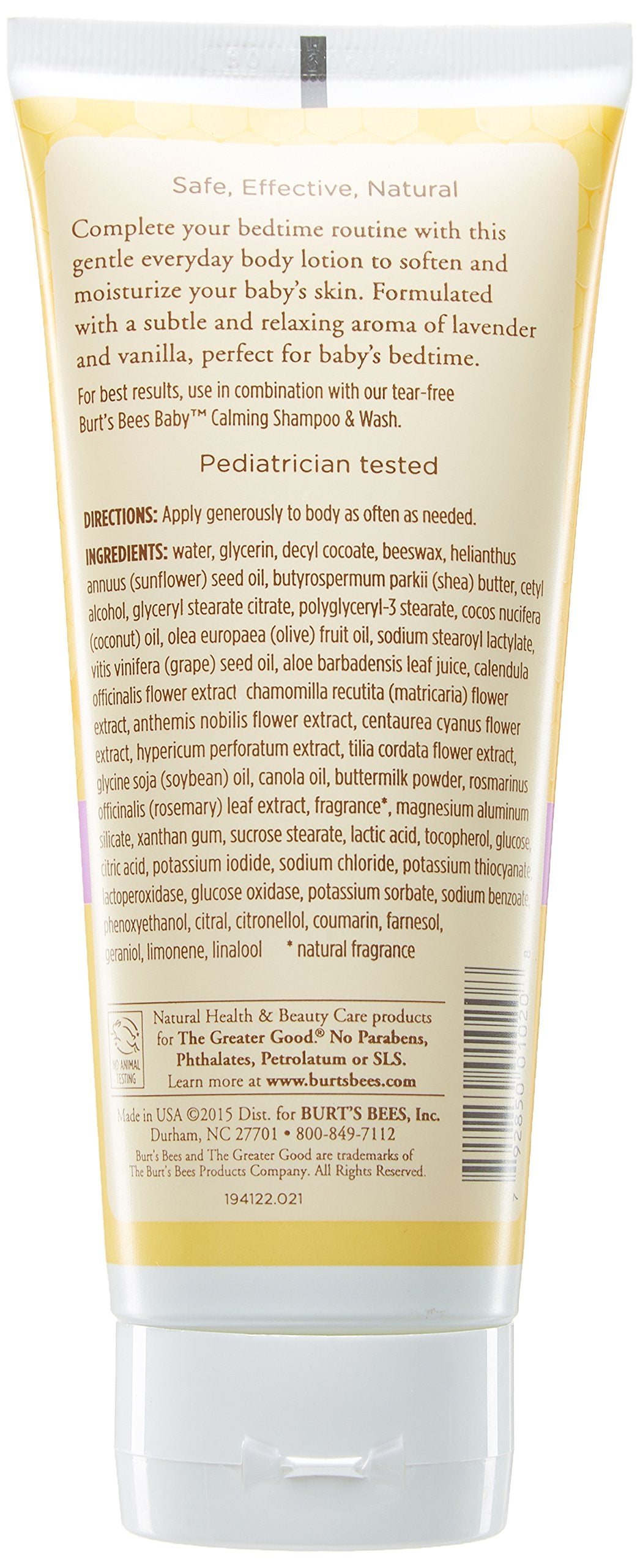 Burt's Bees Baby Nourishing Lotion, Calming Baby Lotion - 6 Ounce Tube