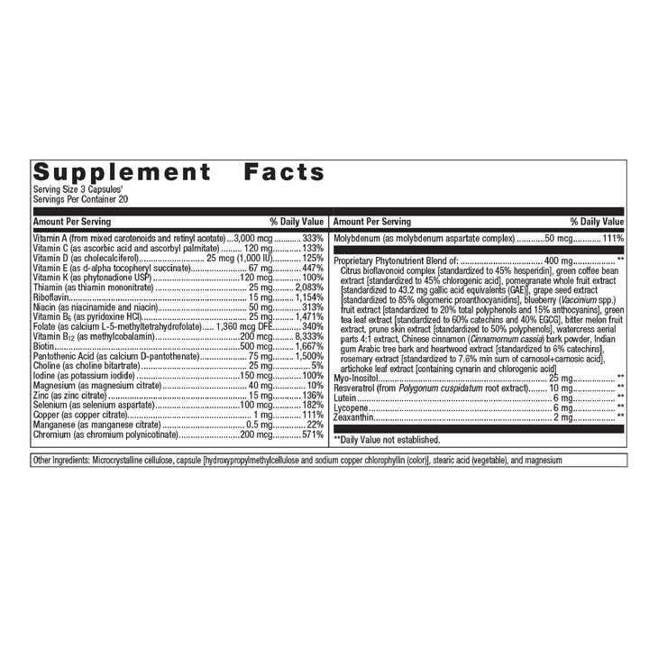 Metagenics PhytoMulti Multivitamin - Daily Multivitamins with Phytonutrients - Multivitamin for Men & Women - PhytoMulti Multivitamin Supplement - with Zinc & B6 Vitamins - 60 Capsules