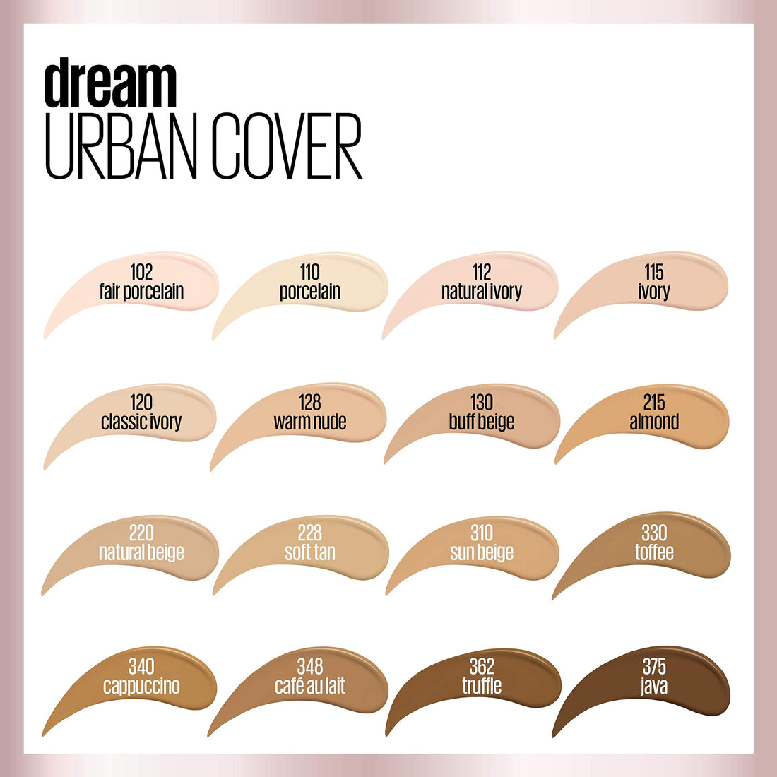 Maybelline Dream Urban Cover Flawless Coverage Foundation Makeup, SPF 50, Java