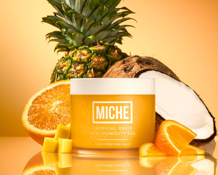 MICHE Tropical Oasis Anti-Humidity Frizz-Free Strong Hold Hair Gel 8.8 oz | For All Curl Types - Curly and Coily