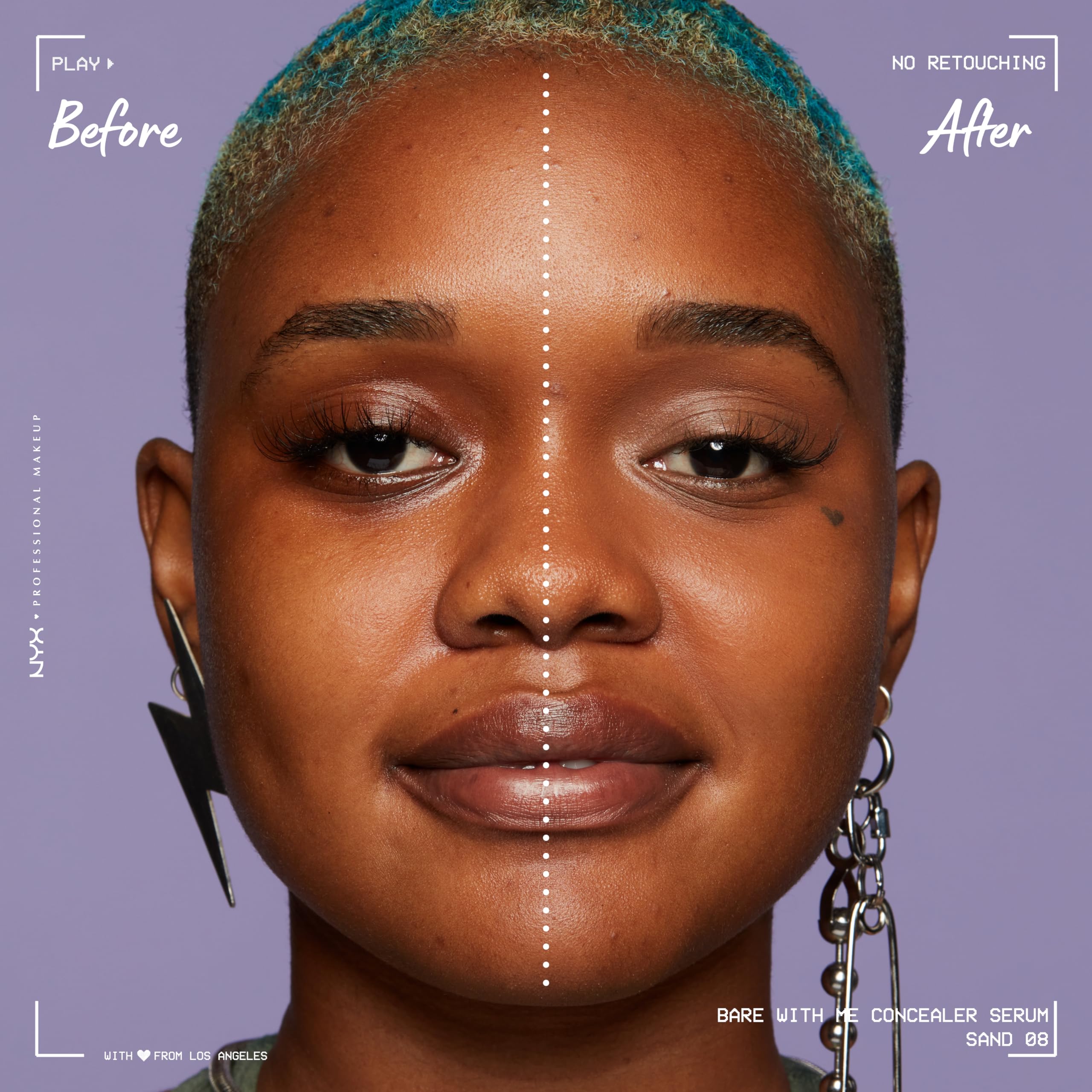 NYX PROFESSIONAL MAKEUP Bare With Me Concealer Serum, Sand, 0.32 Ounce