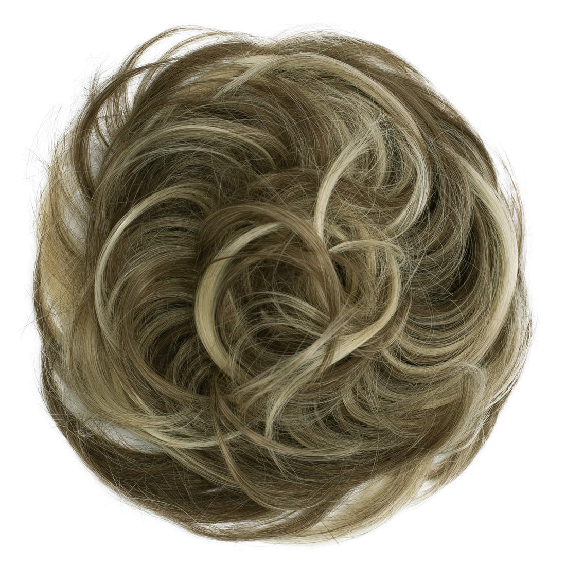 brown blonde mix 12H88 : PRETTYSHOP Scrunchie Bun Up Do Hair piece Hair Ribbon Ponytail Extensions Wavy Curly or Messy Various Colors(brown blonde mix 12H88)