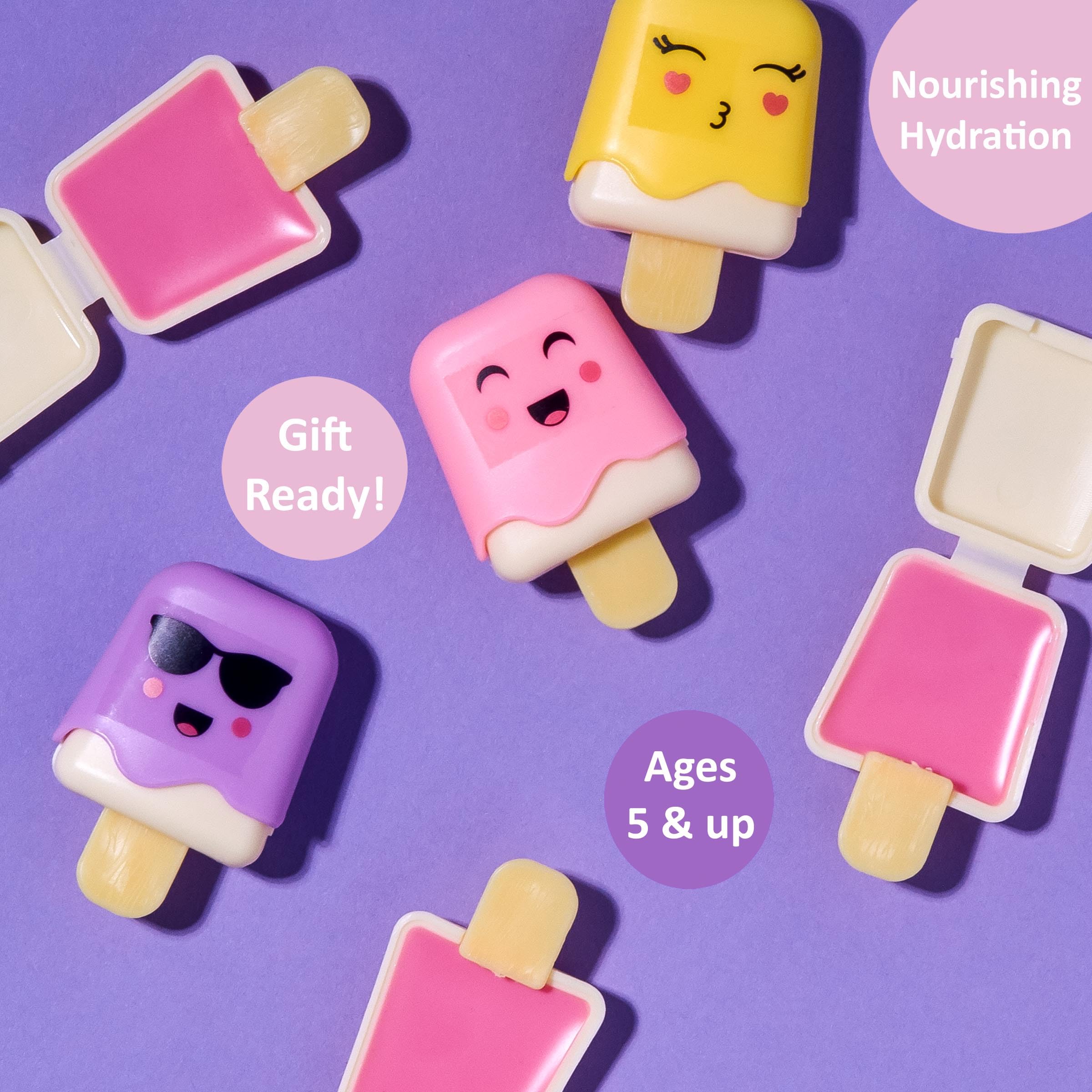 Expression Girls 12PC Flavored Lip Gloss Set for Girls with Carrying Case