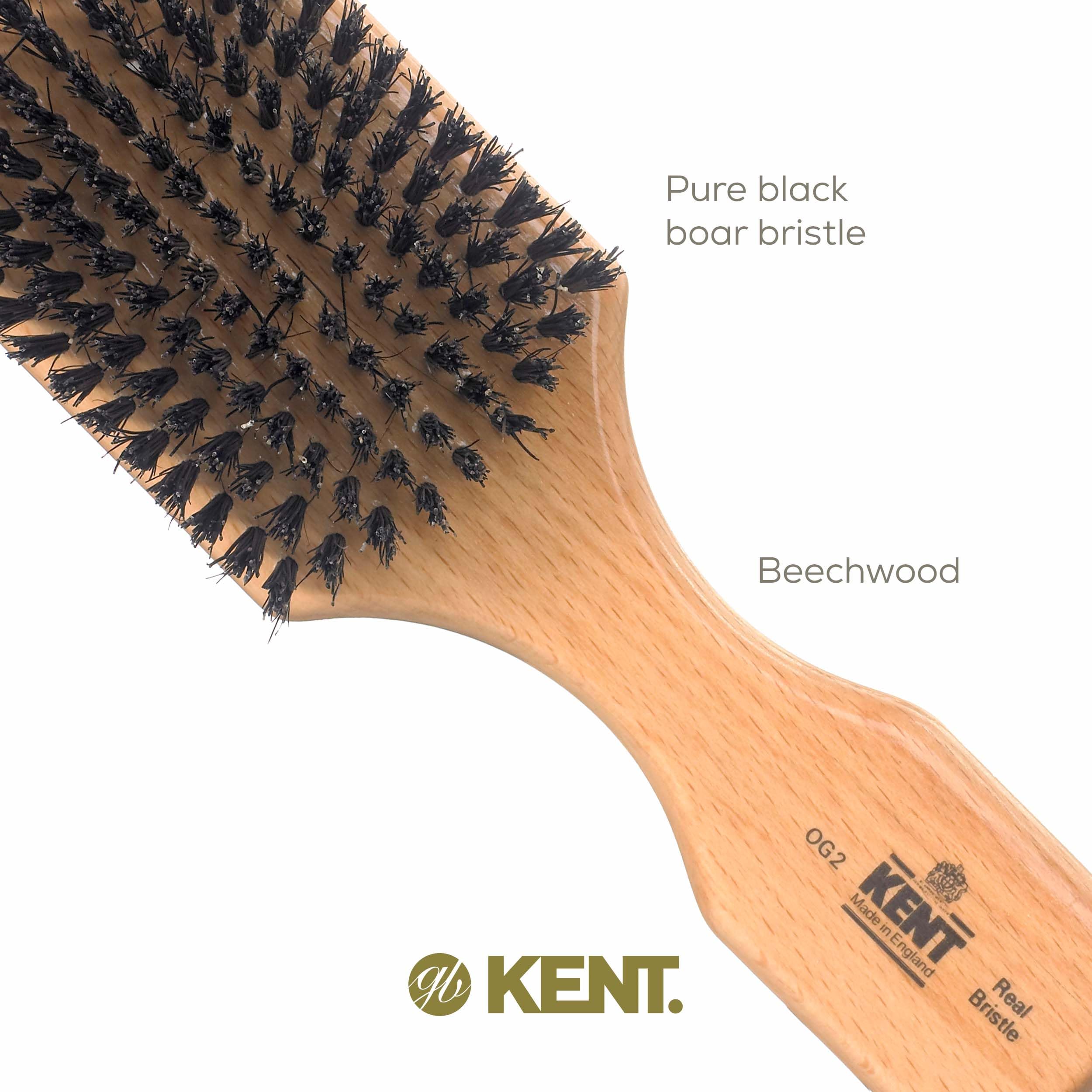 Kent Brushes Club Beech Wood Hairbrush, 6 Ounce
