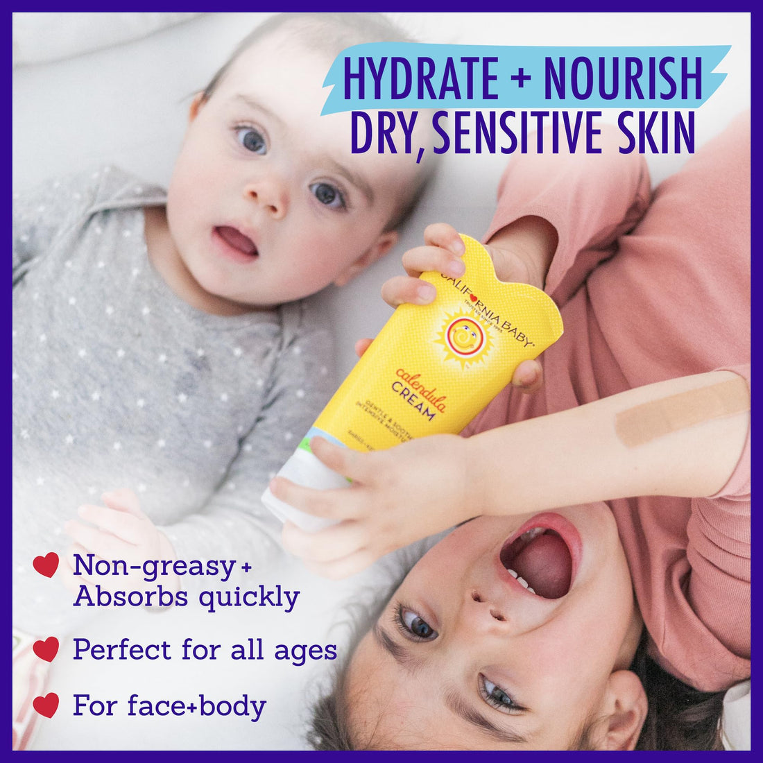 California Baby Calendula Cream | Soothing Baby Cream | Allergy Friendly | Plant-based | Soothes and Moisturizes Irritated, Dry Skin On Face and Body | 1.8 oz