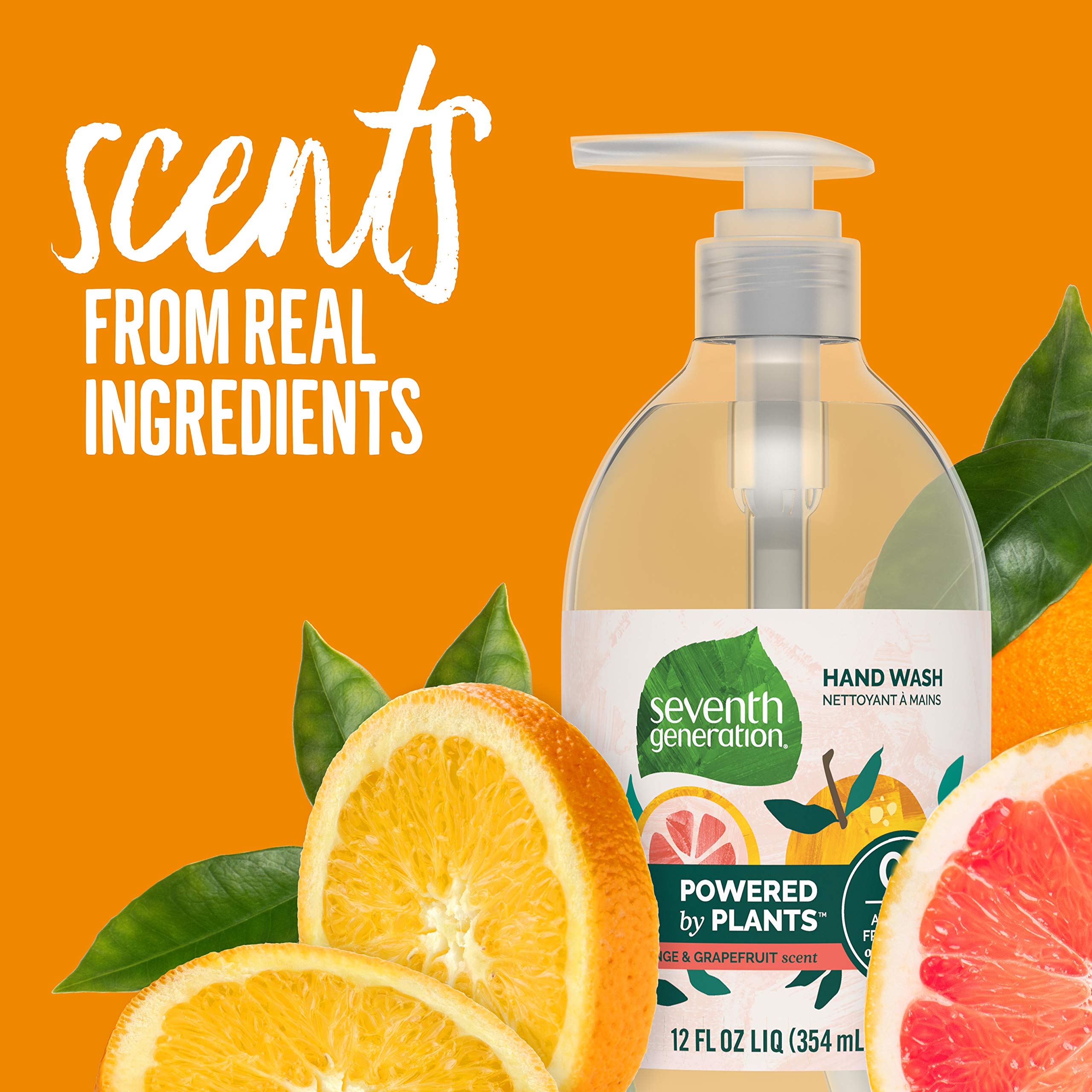 Seventh Generation Hand Wash, Mandarin Orange & Grapefruit Scent, 12oz