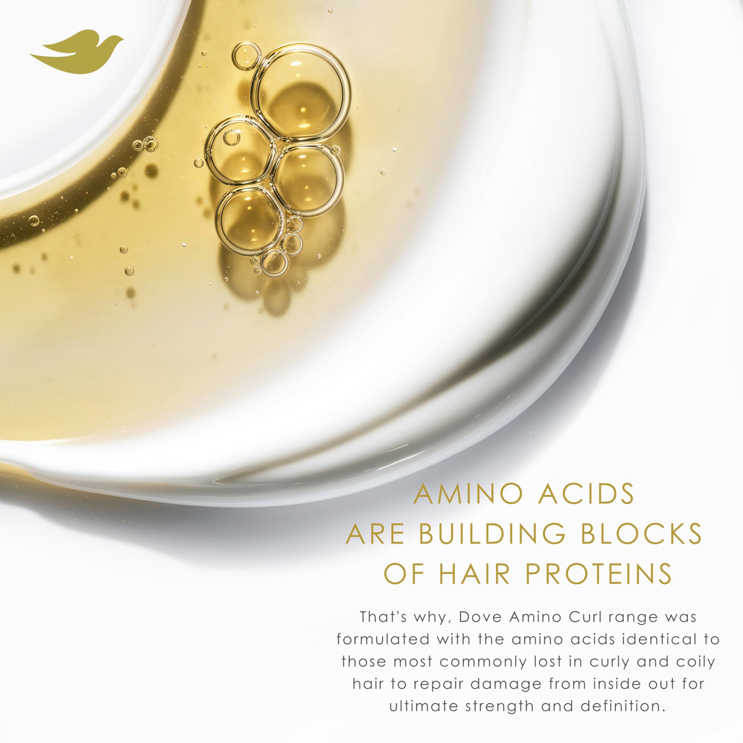 Dove Shampoo, Conditioner, Curl Cream & Mask for Curly, Coily Hair Amino Curl Regimen Pack with Bio-Protein Care Technology + Amino & Jojoba Oil 4 Pk