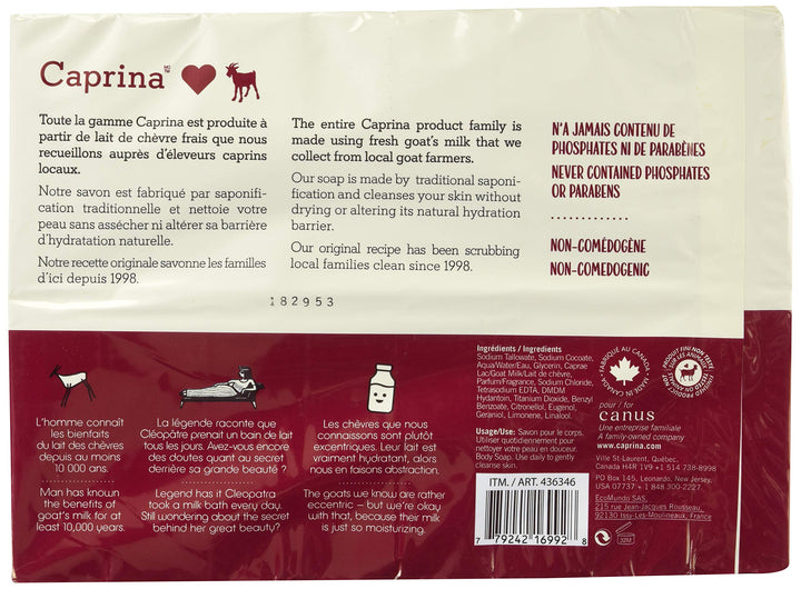 Caprina Canus Original Formula Fresh Goat's Milk Soap, 16 bars