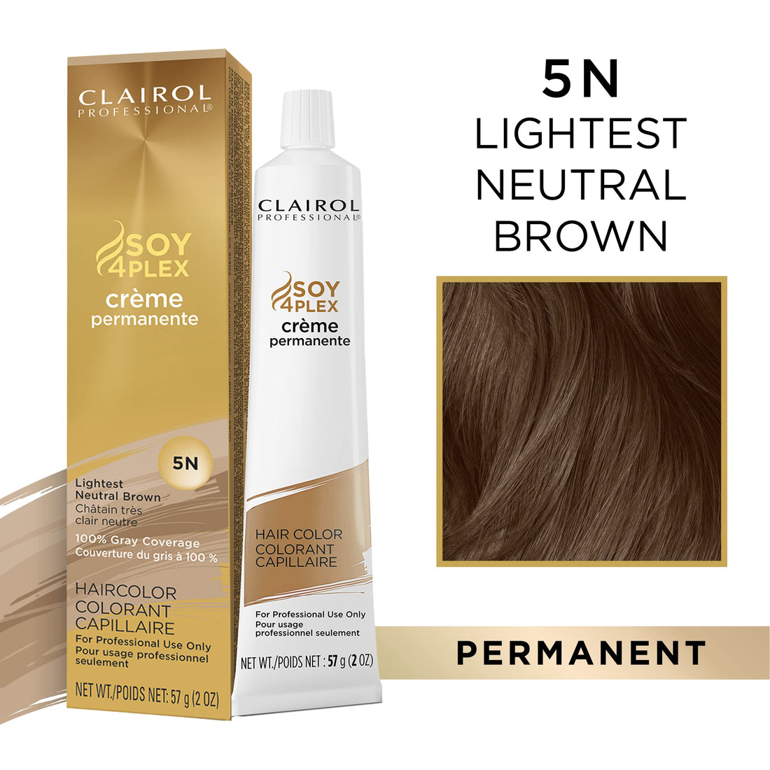 Clairol CrÃƒ¨me Permanent 5N Lightest Neutral Brown, 2 oz