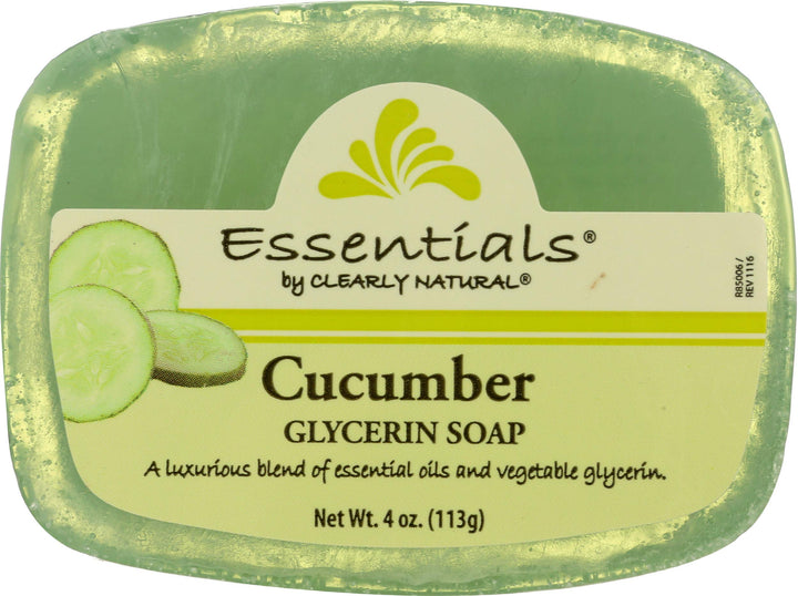 Glycerine Bar Soap Cucumber - 4 oz by Clearly Natural