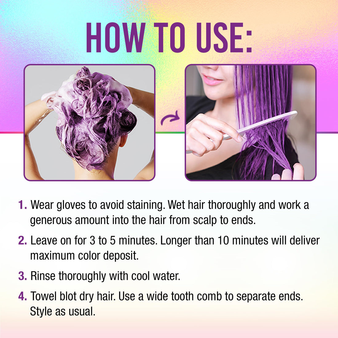 Punky Colour 3-in-1 Color Depositing Hair Cleanser & Conditioner, 8.5 fl oz. (Purpledacious)