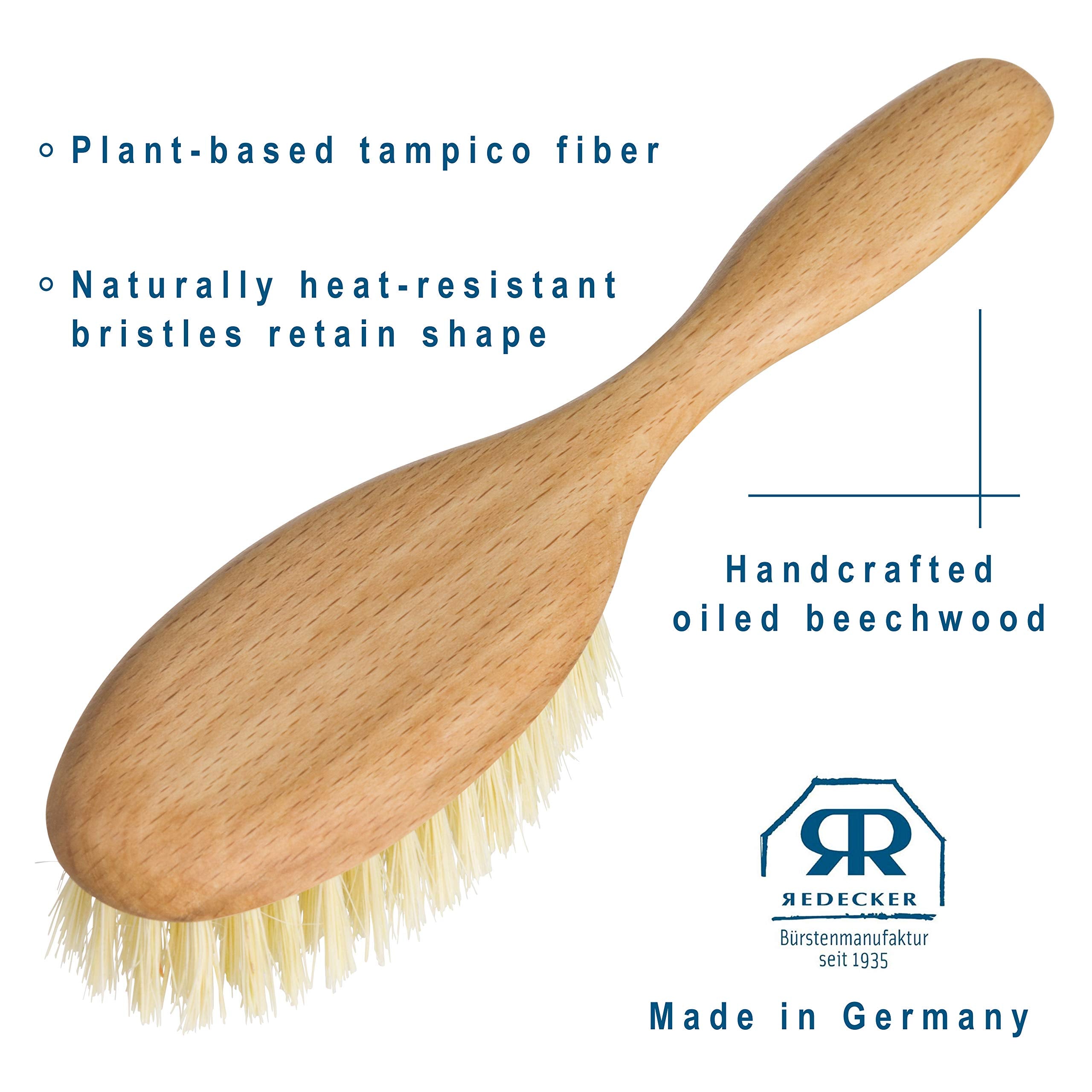 7-7/8-Inches, Oiled Beechwood with Vegan Tampico Fiber : Bürstenhaus Redecker Vegan Tampico Fiber Hairbrush with Oiled Beechwood Handle, 7-7/8-Inches