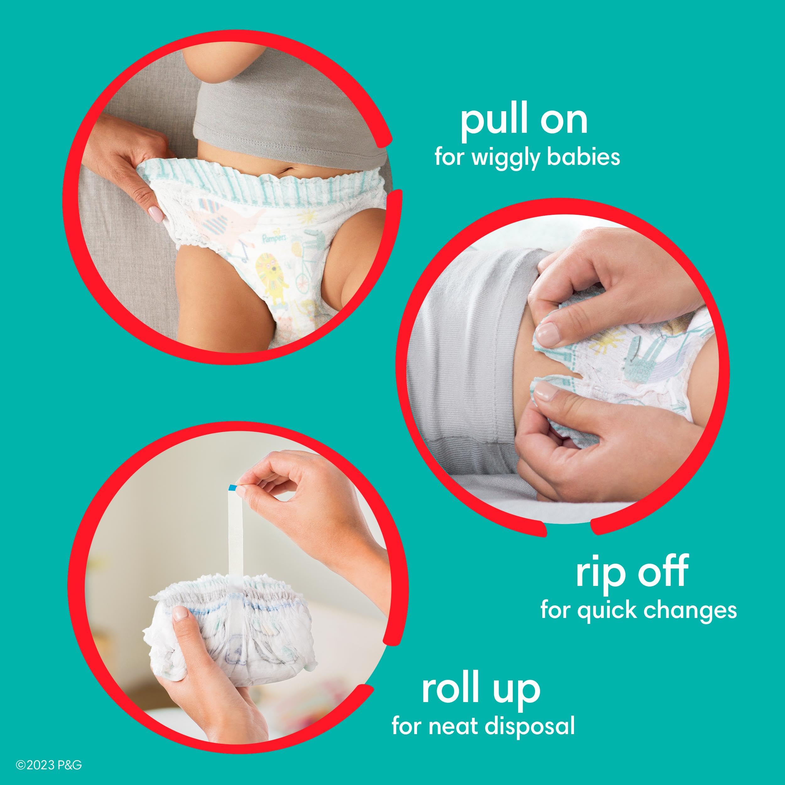 Diapers Size 7, 44 Count - Pampers Pull On Cruisers 360Ã‚° Fit Disposable Baby Diapers with Stretchy Waistband, Super Pack , Packaging & Prints May Vary